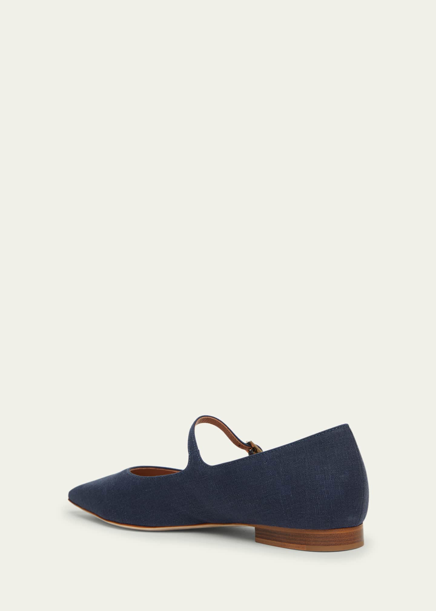 最安値で  Malone Souliers Mary Pointed-Toe Linen Simmons Tabitha x バレエシューズ