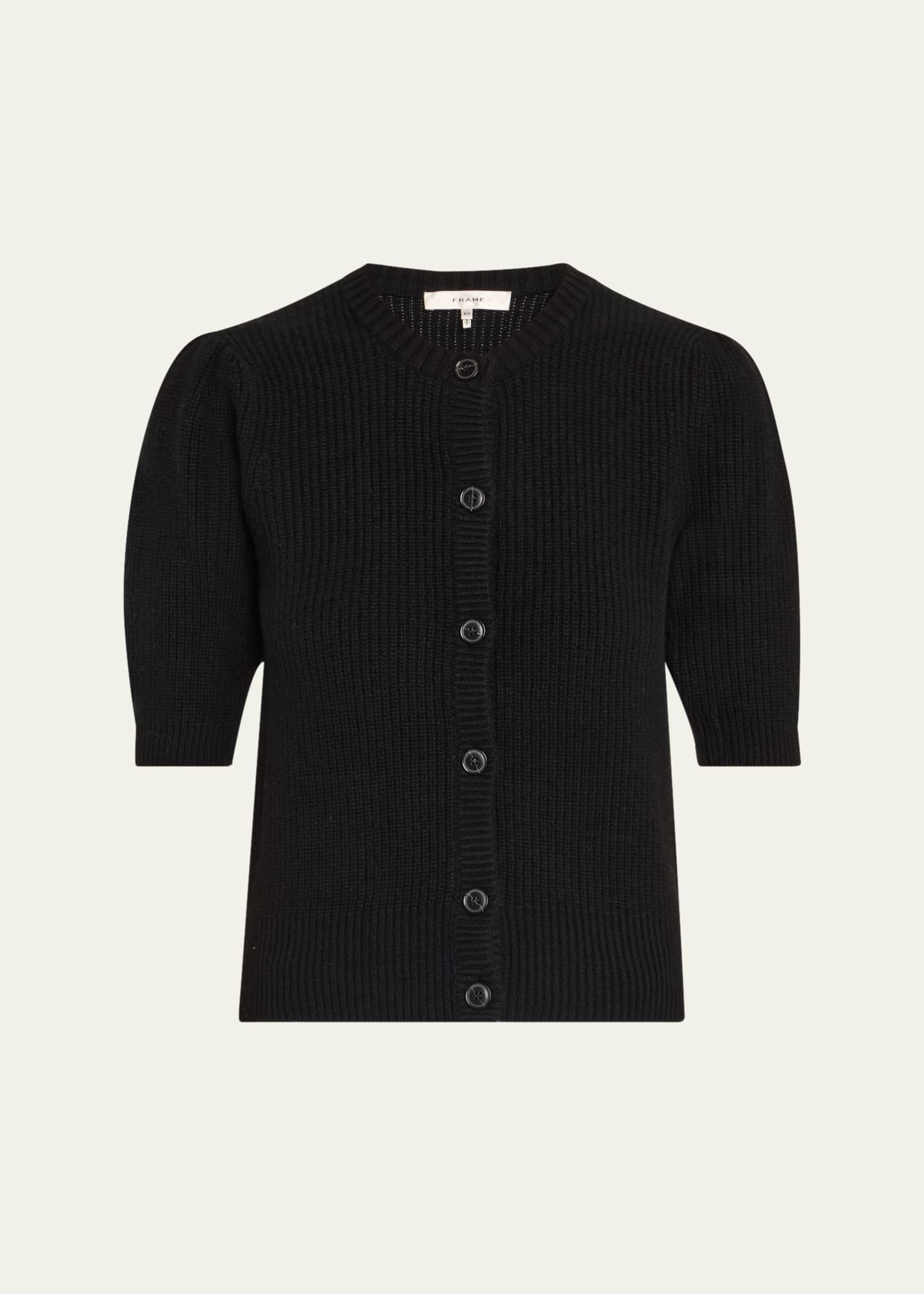 FRAME Shrunken Short-Sleeve Cardigan Image 1 of 5