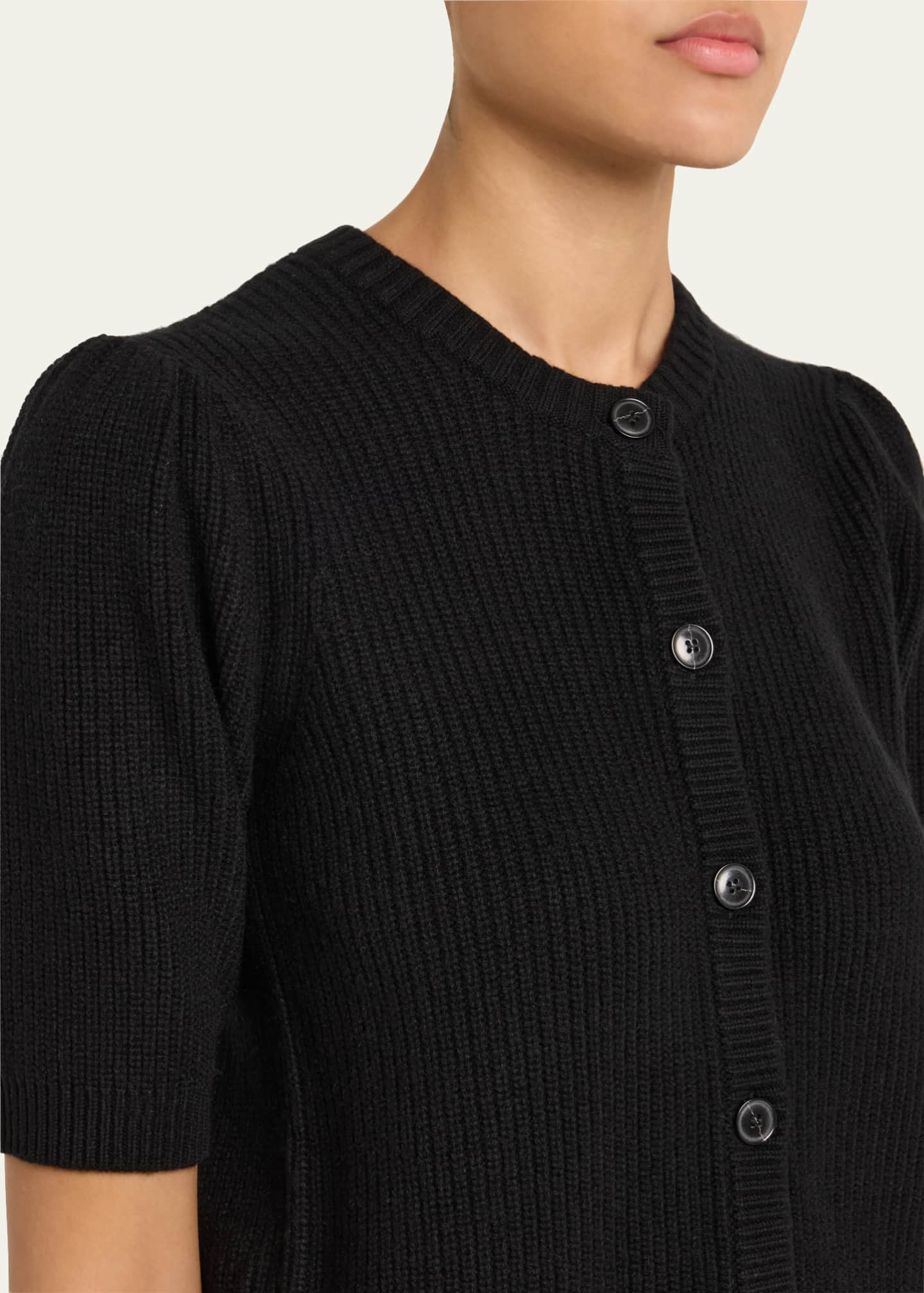 FRAME Shrunken Short-Sleeve Cardigan Image 5 of 5