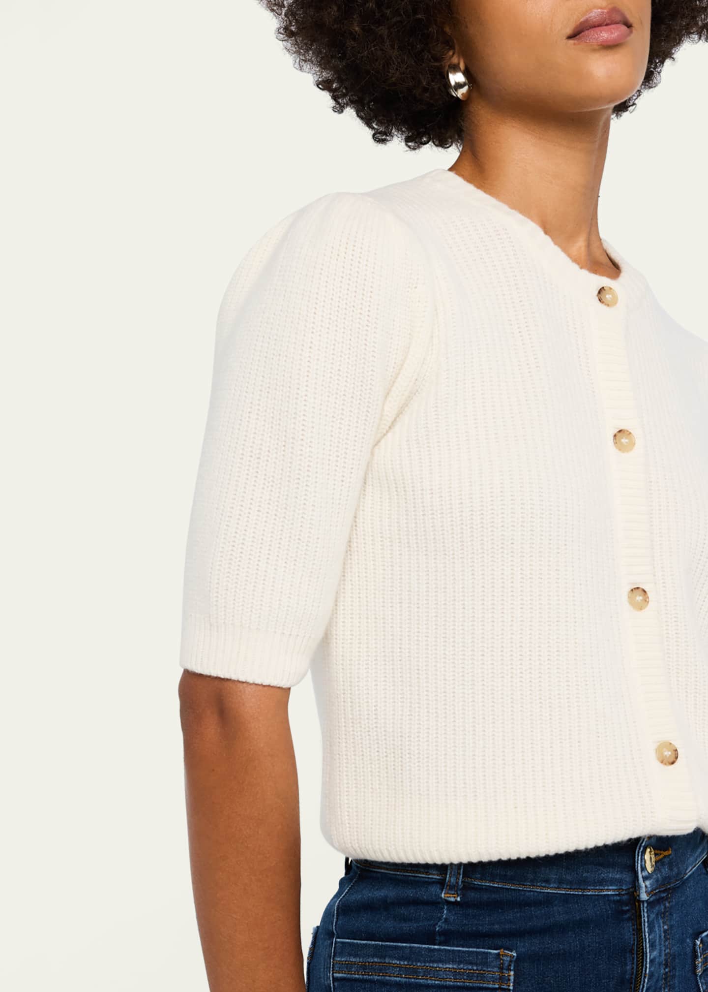 Shrunken Short-Sleeve Cardigan