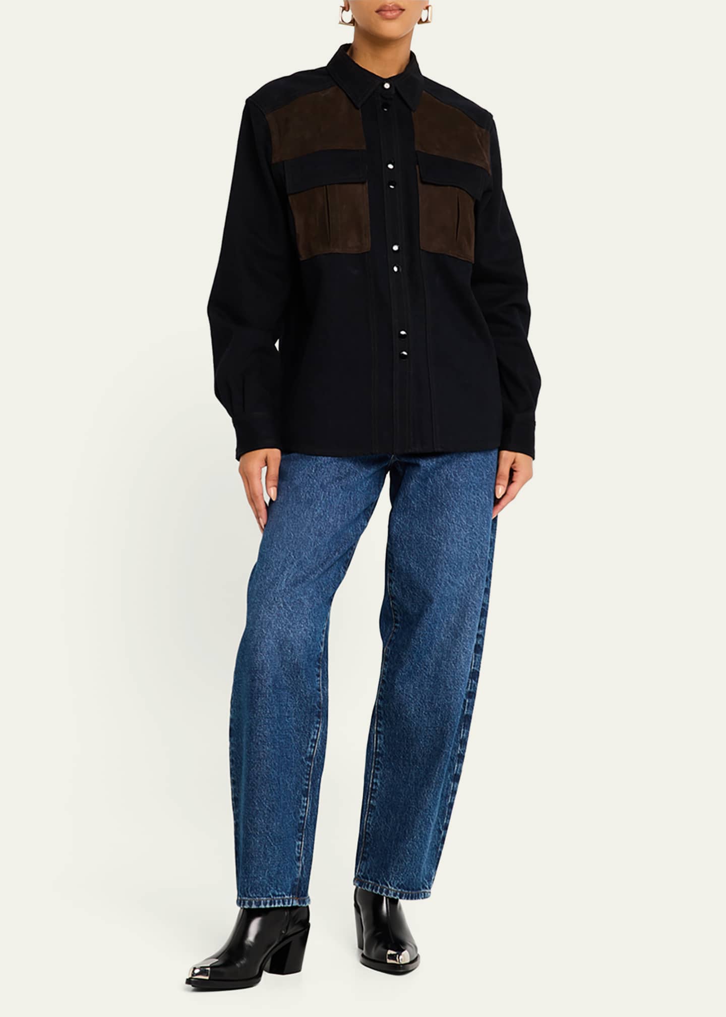 FRAME Low Slung Barrel Jeans Image 2 of 5