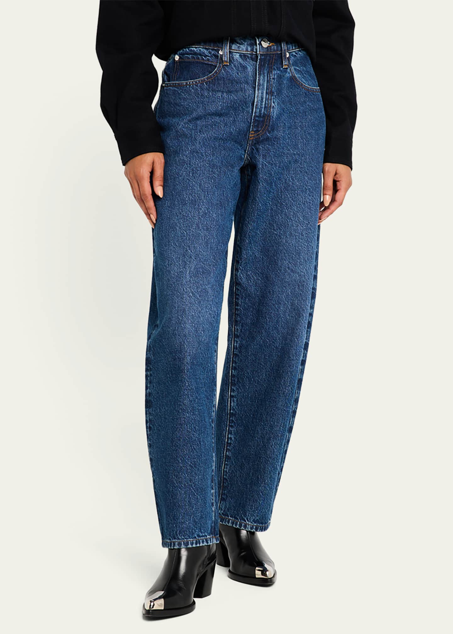 FRAME Low Slung Barrel Jeans Image 4 of 5