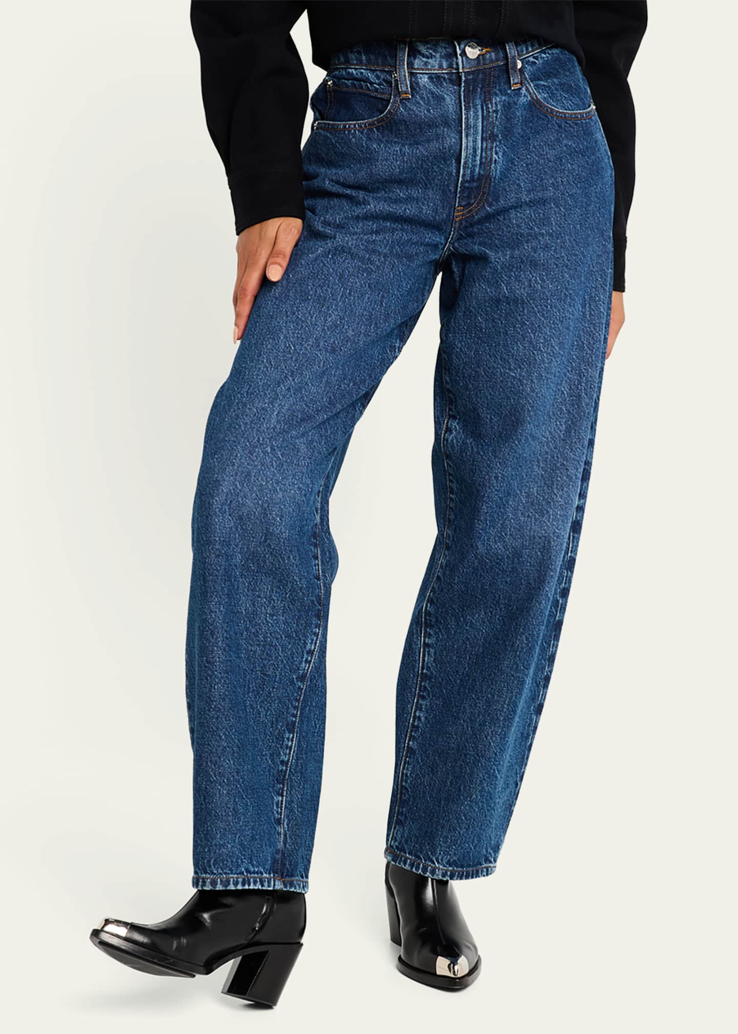FRAME Low Slung Barrel Jeans Image 5 of 5