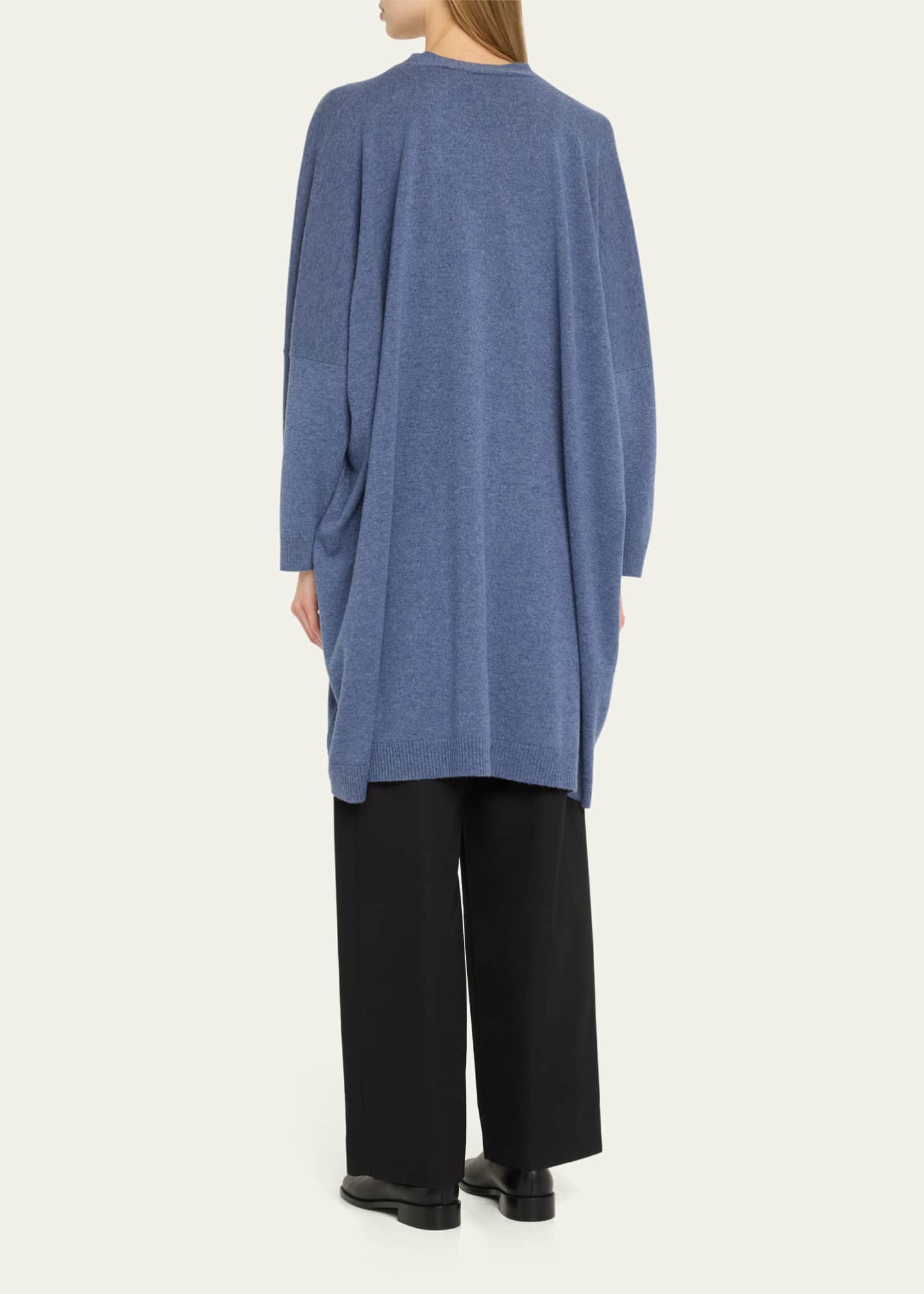 Eskandar Extra Wide V-Neck Cashmere Cardigan Image 3 of 5