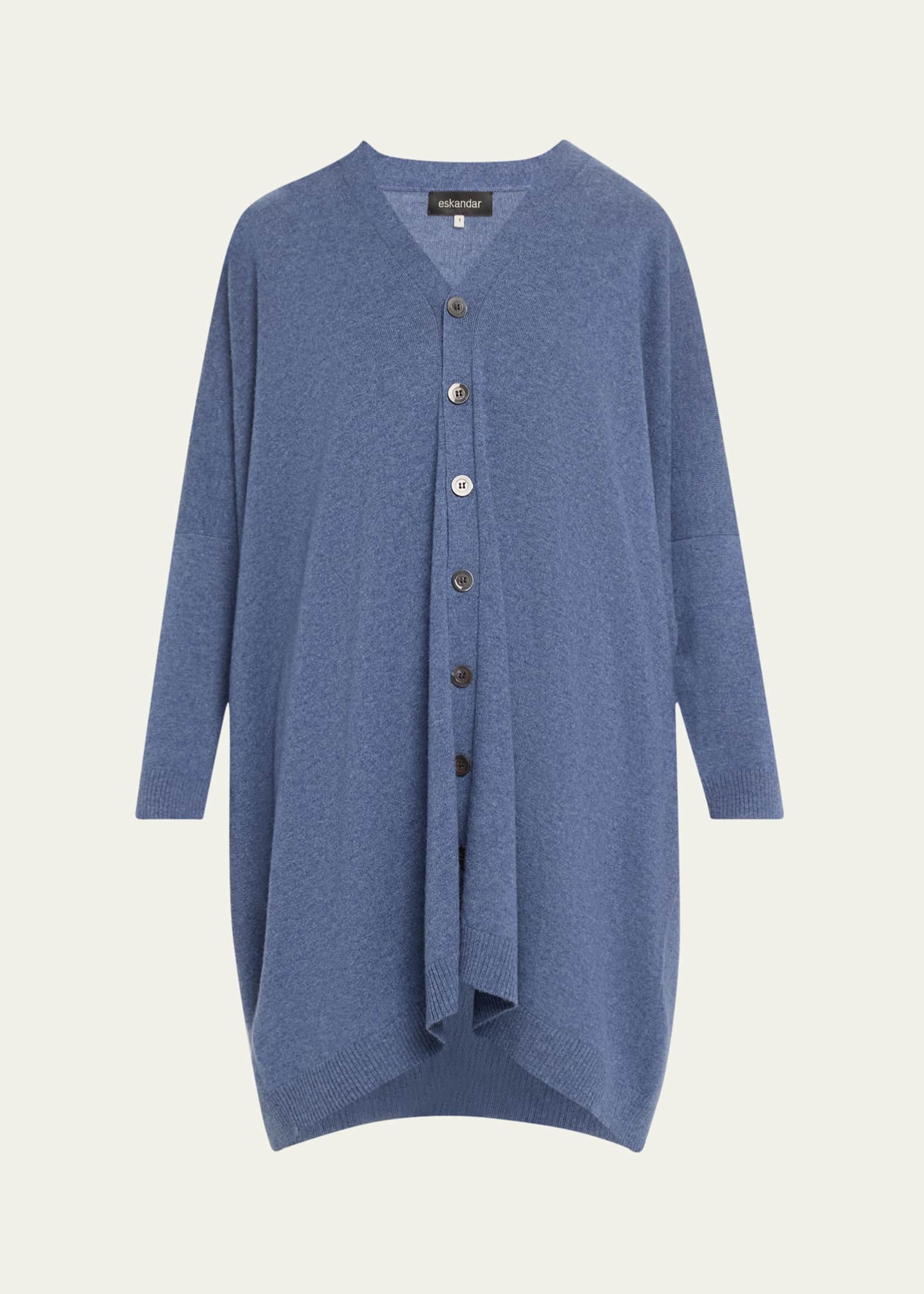 Eskandar Extra Wide V-Neck Cashmere Cardigan Image 1 of 5