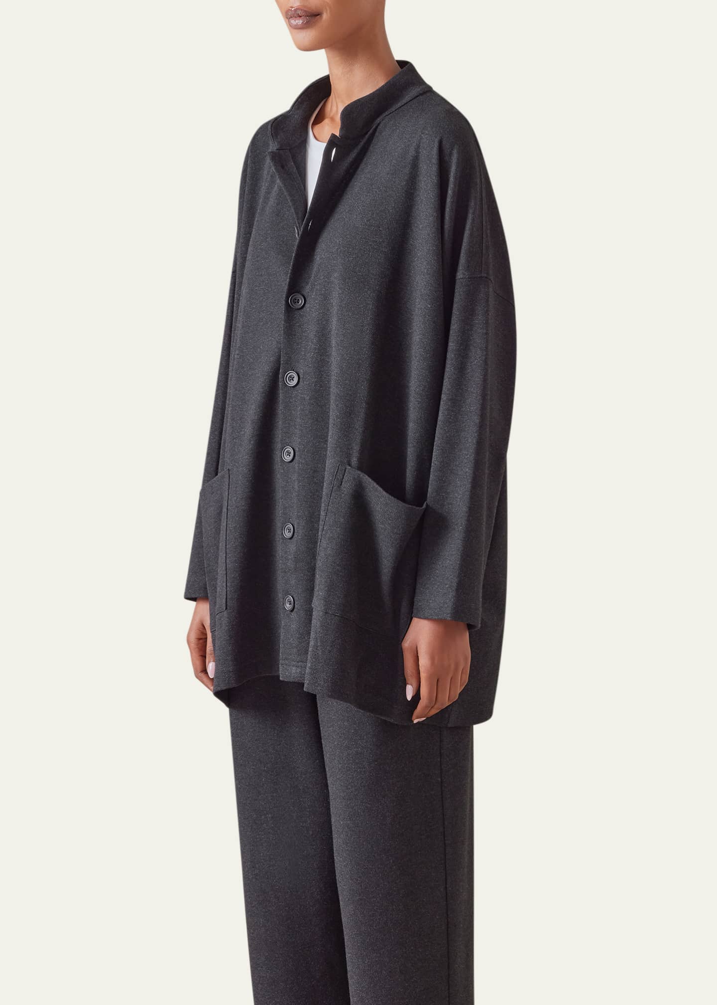 Eskandar Mandarin Jacket (Long Length) Image 4 of 5