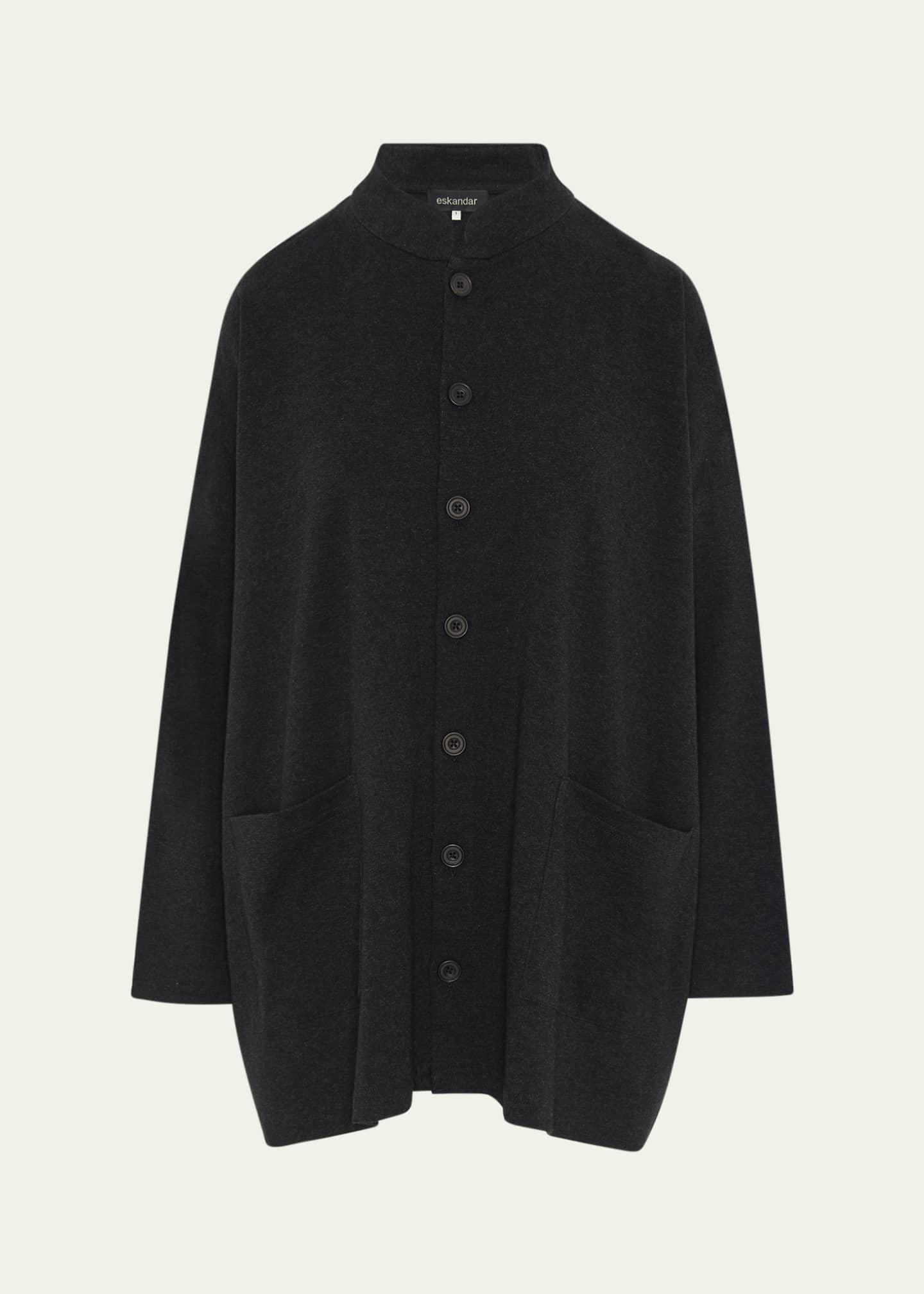 Eskandar Mandarin Jacket (Long Length) Image 1 of 5