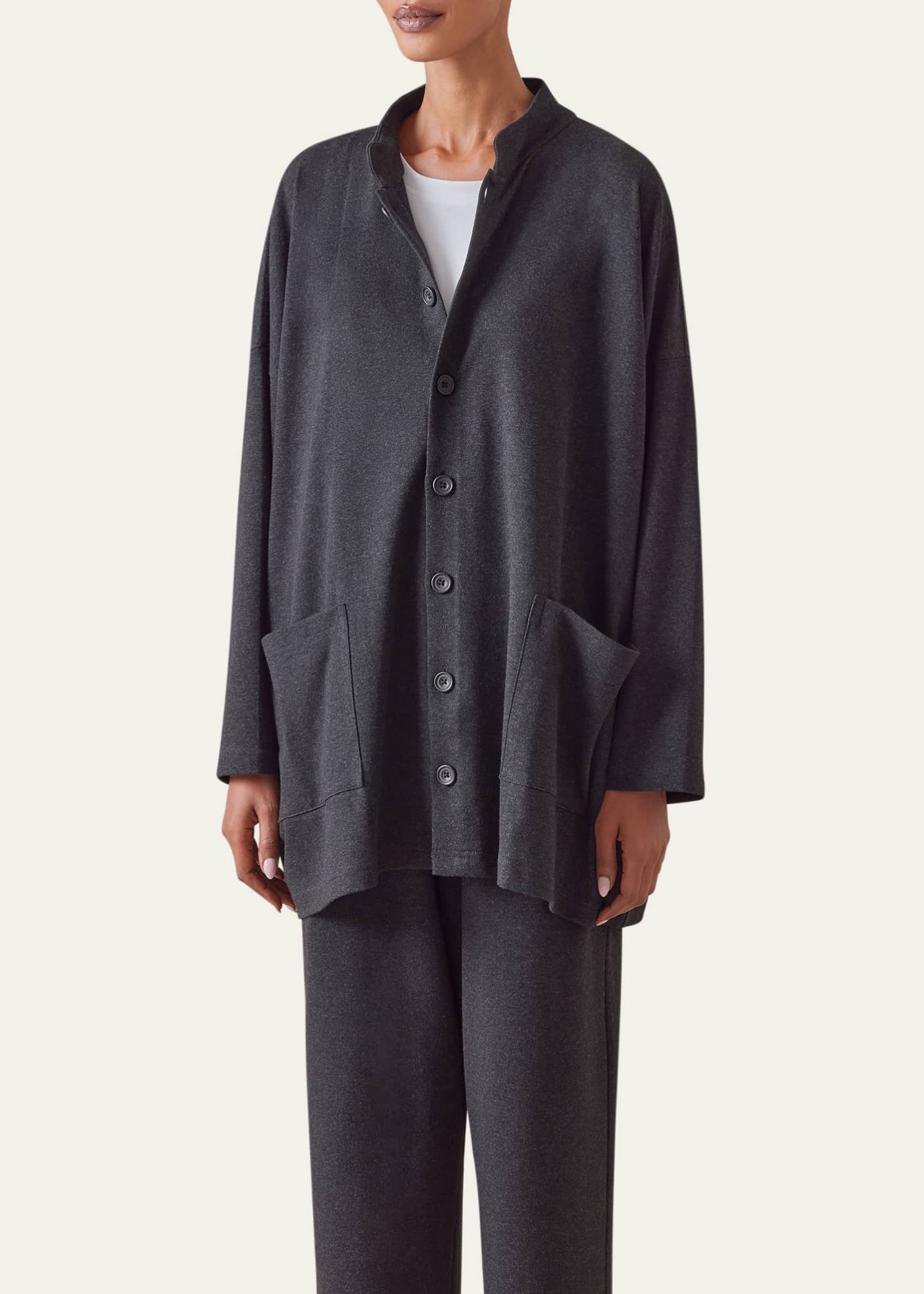 Eskandar Mandarin Jacket (Long Length) Image 5 of 5