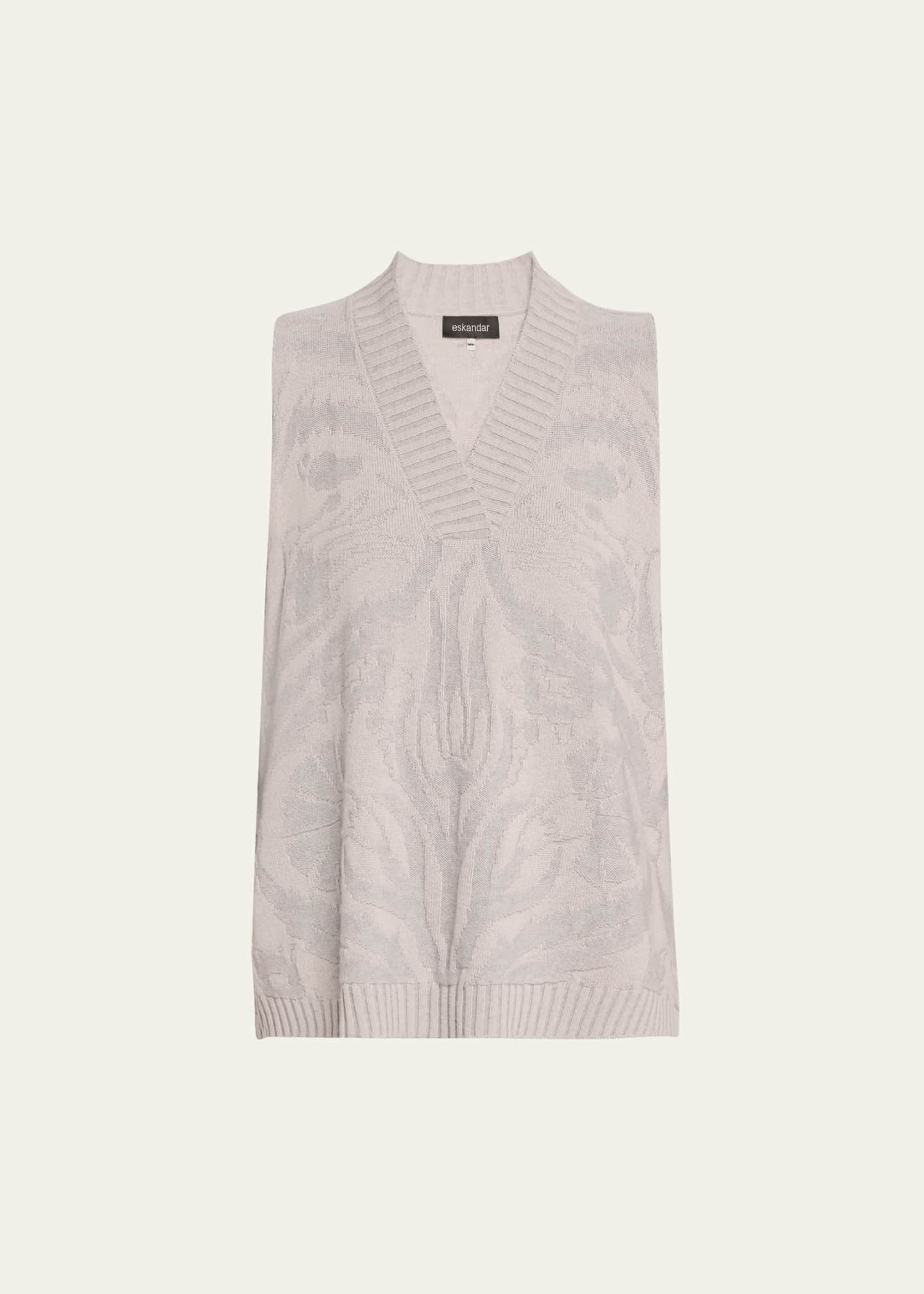 Eskandar A-Line Sleeveless V-Neck Cashmere Sweater Image 1 of 5
