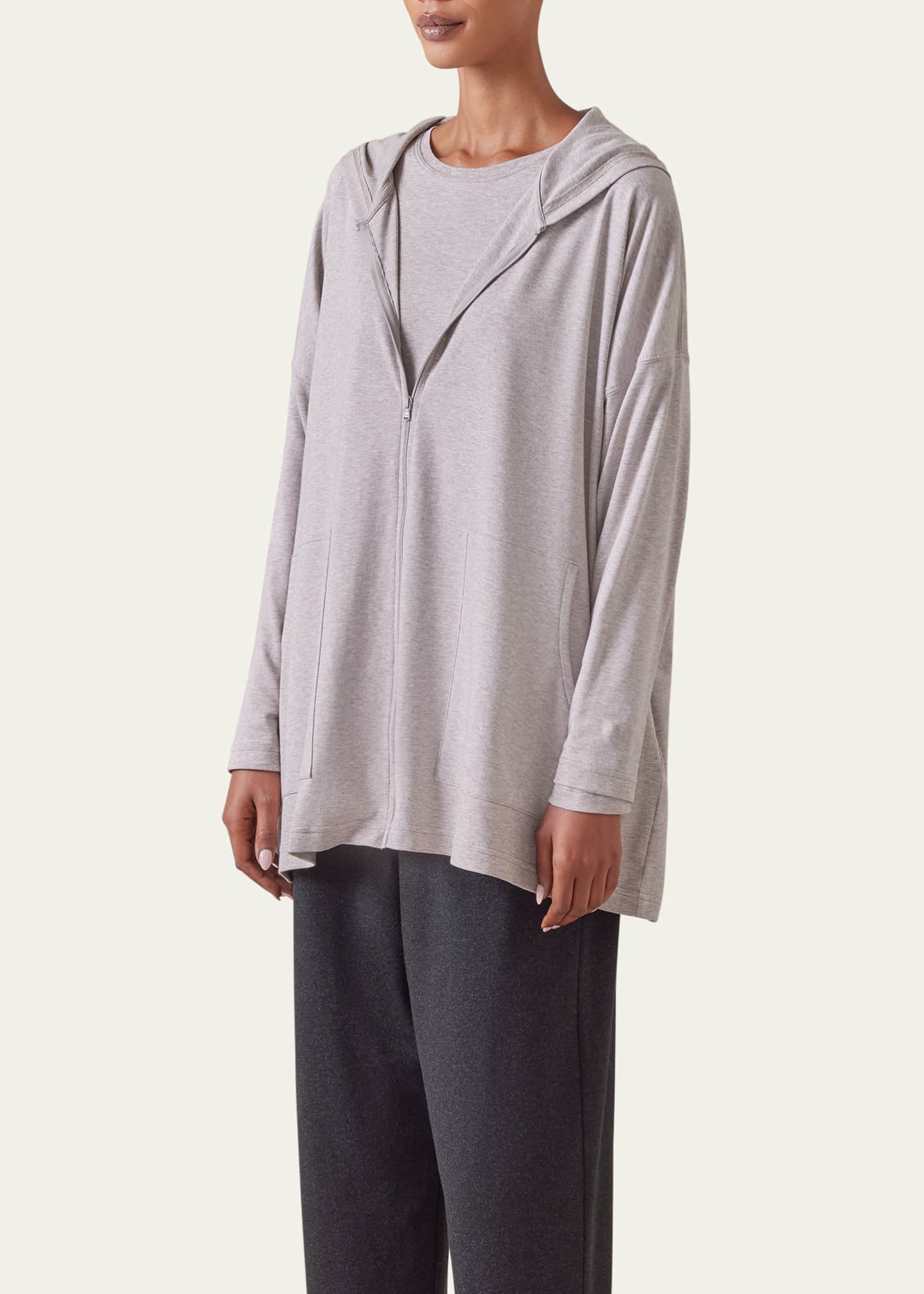 Eskandar Zipped Hooded Top (Long Length) Image 5 of 5