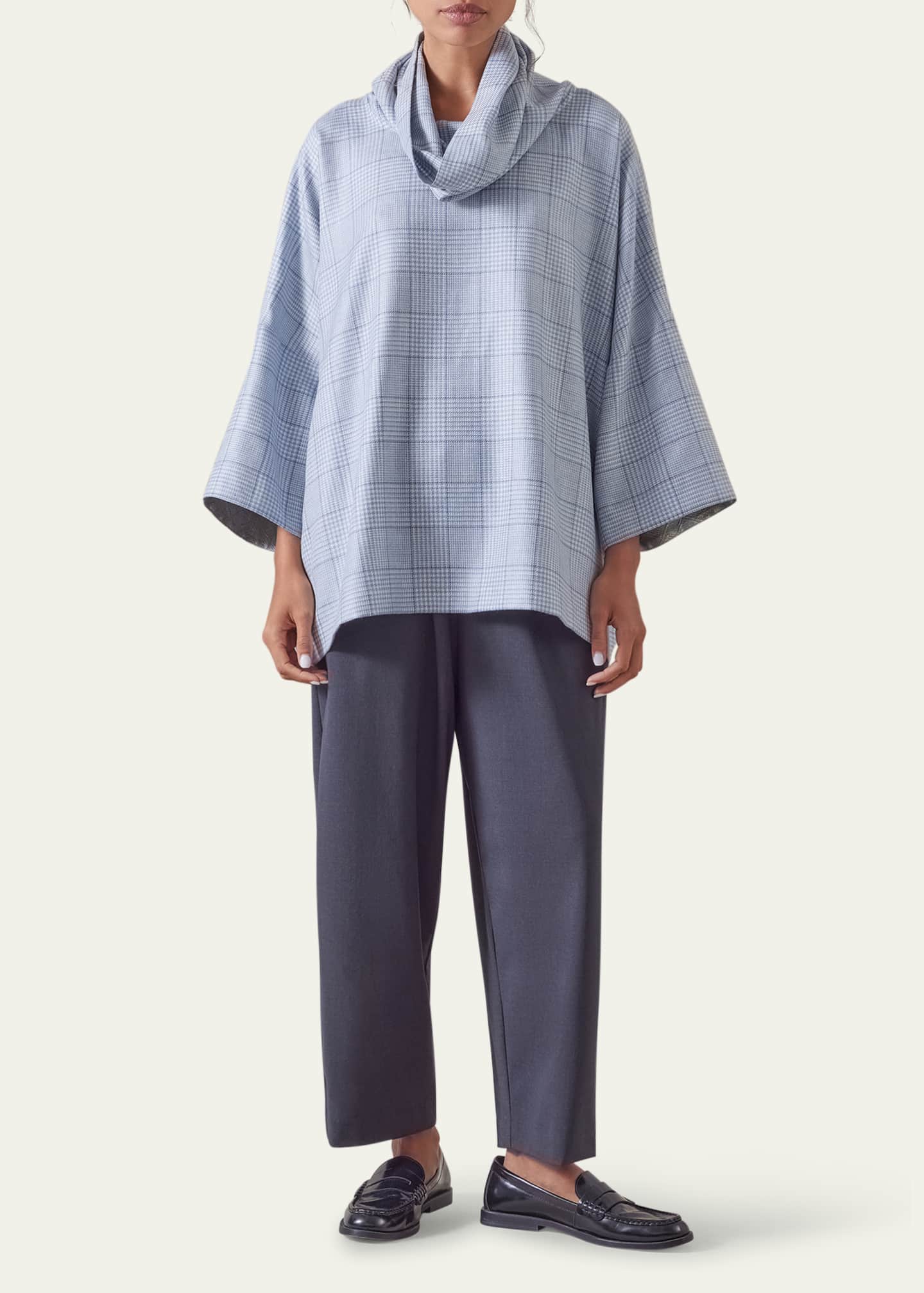 Eskandar Sloped-Shoulder Monks Top (Long Length) Image 2 of 5