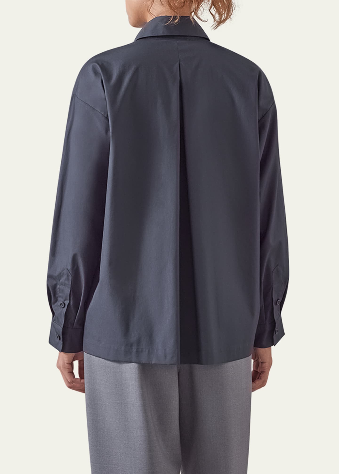Slim Shirt with Collar (Regular Length) - Thumbnail 3