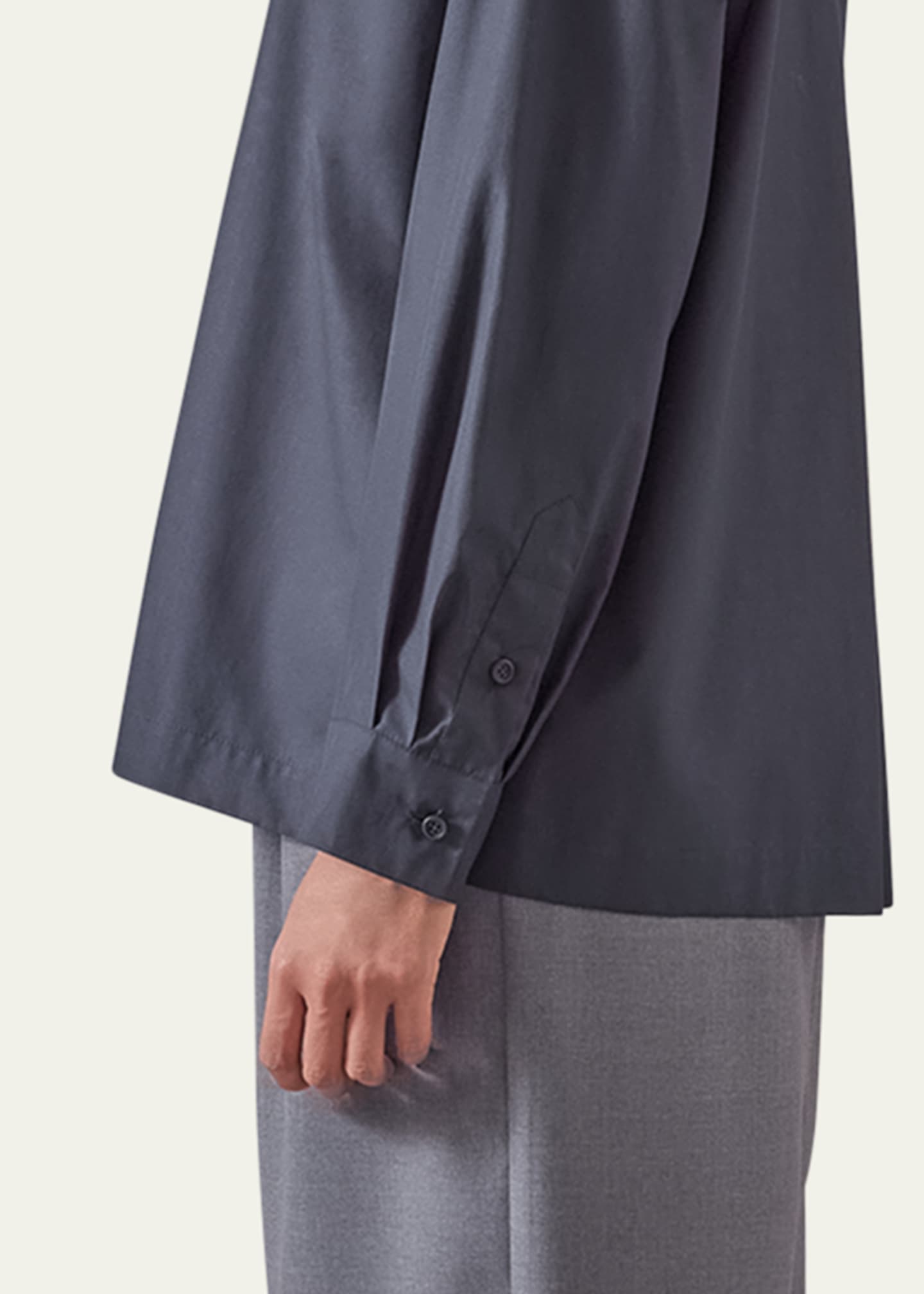 Slim Shirt with Collar (Regular Length) - Thumbnail 5