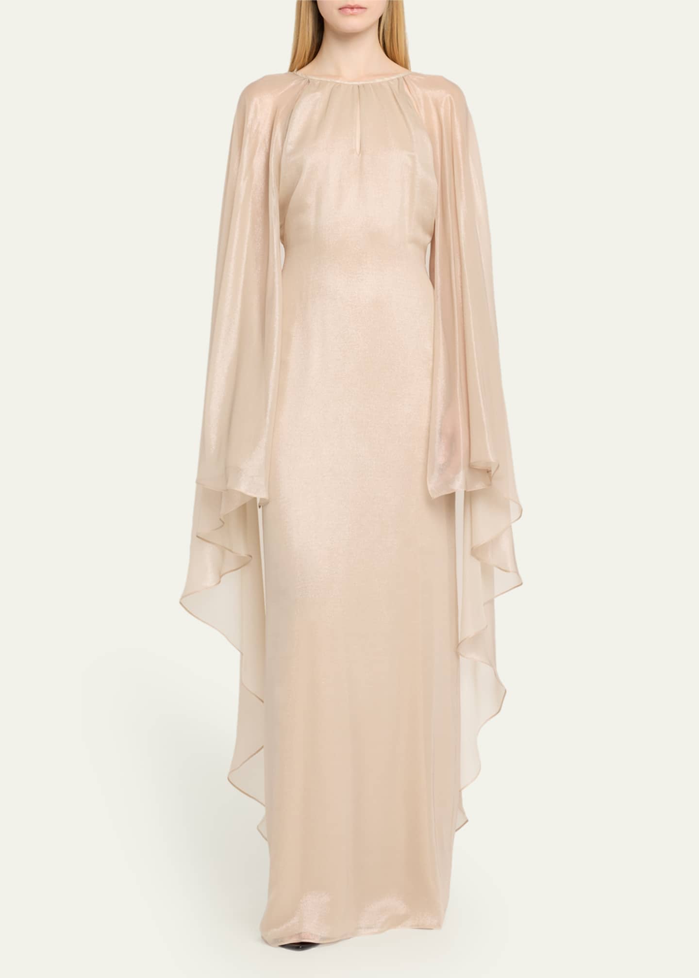 TOM FORD Wet Look Flowy Caftan Gown Image 2 of 5