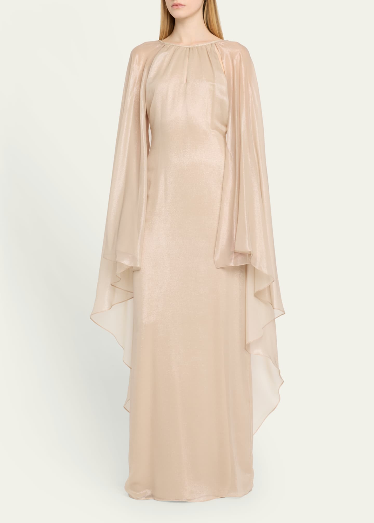 TOM FORD Wet Look Flowy Caftan Gown Image 4 of 5