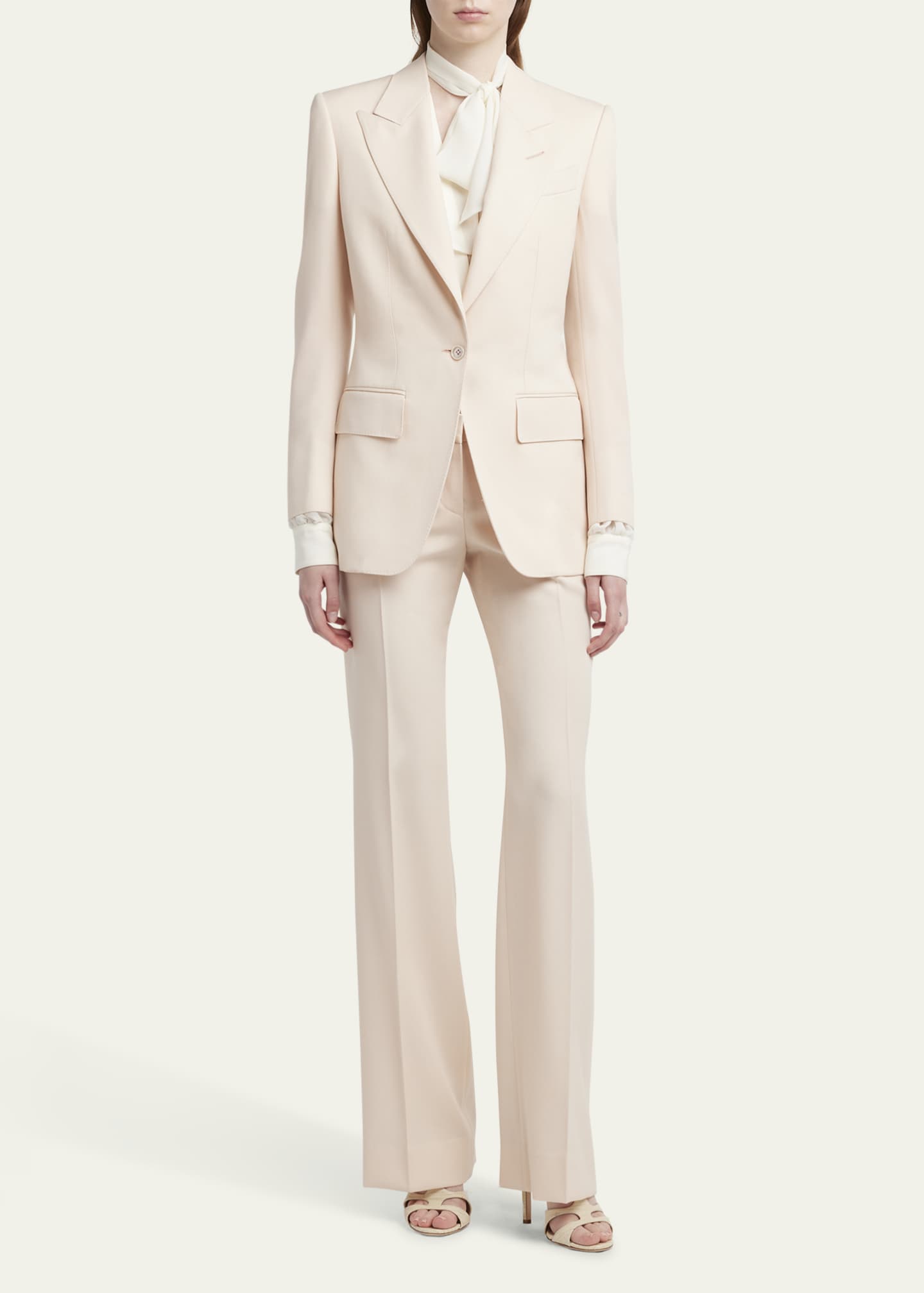 TOM FORD Single-Breasted Wool-Blend Blazer Jacket Image 2 of 5