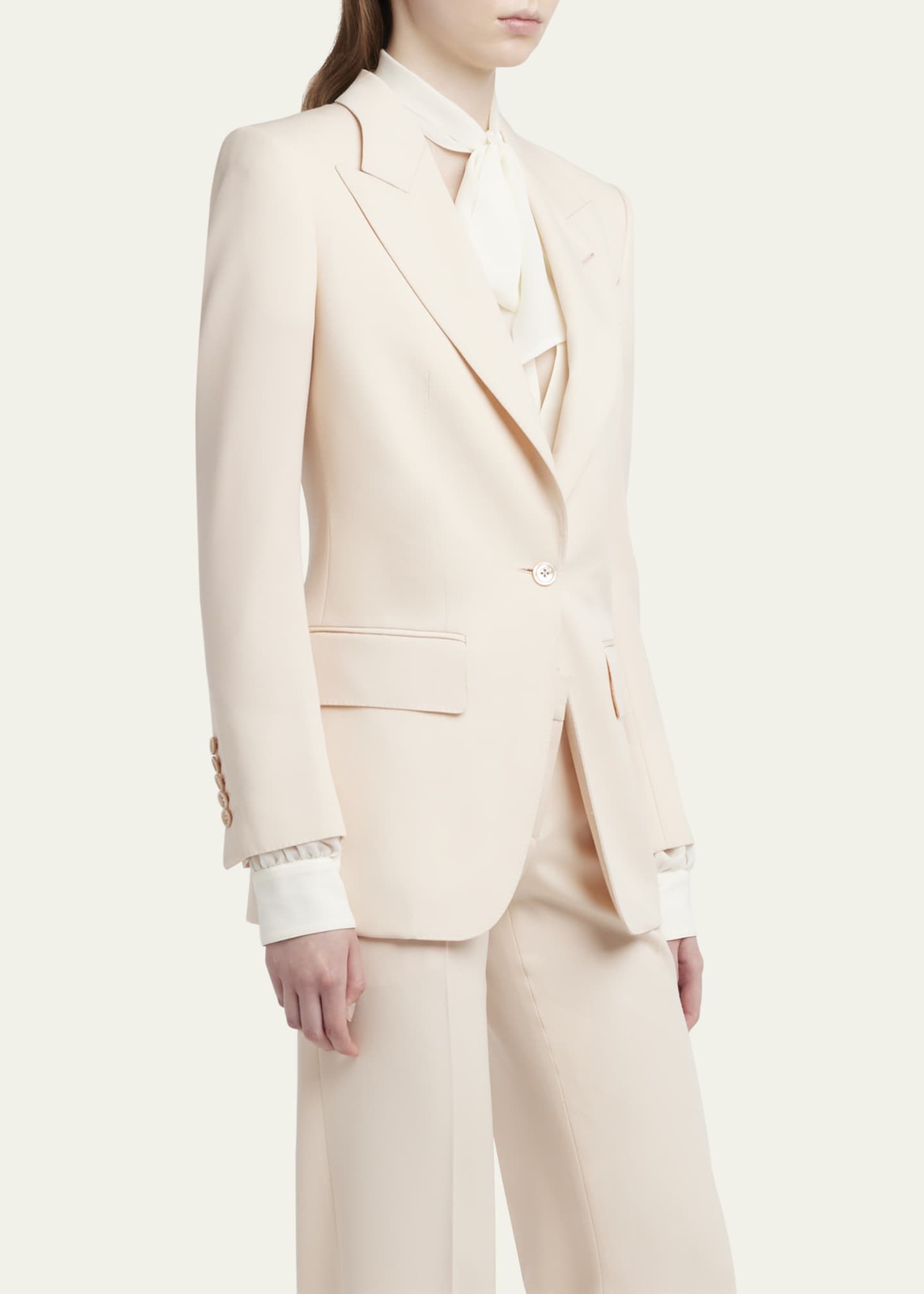 TOM FORD Single-Breasted Wool-Blend Blazer Jacket Image 4 of 5
