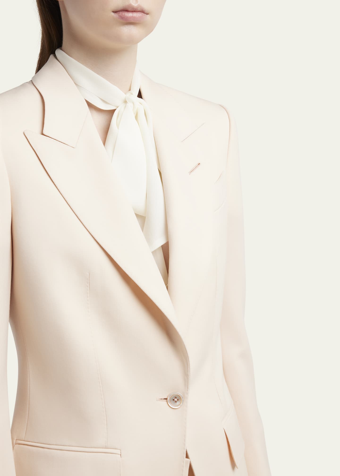 TOM FORD Single-Breasted Wool-Blend Blazer Jacket Image 5 of 5