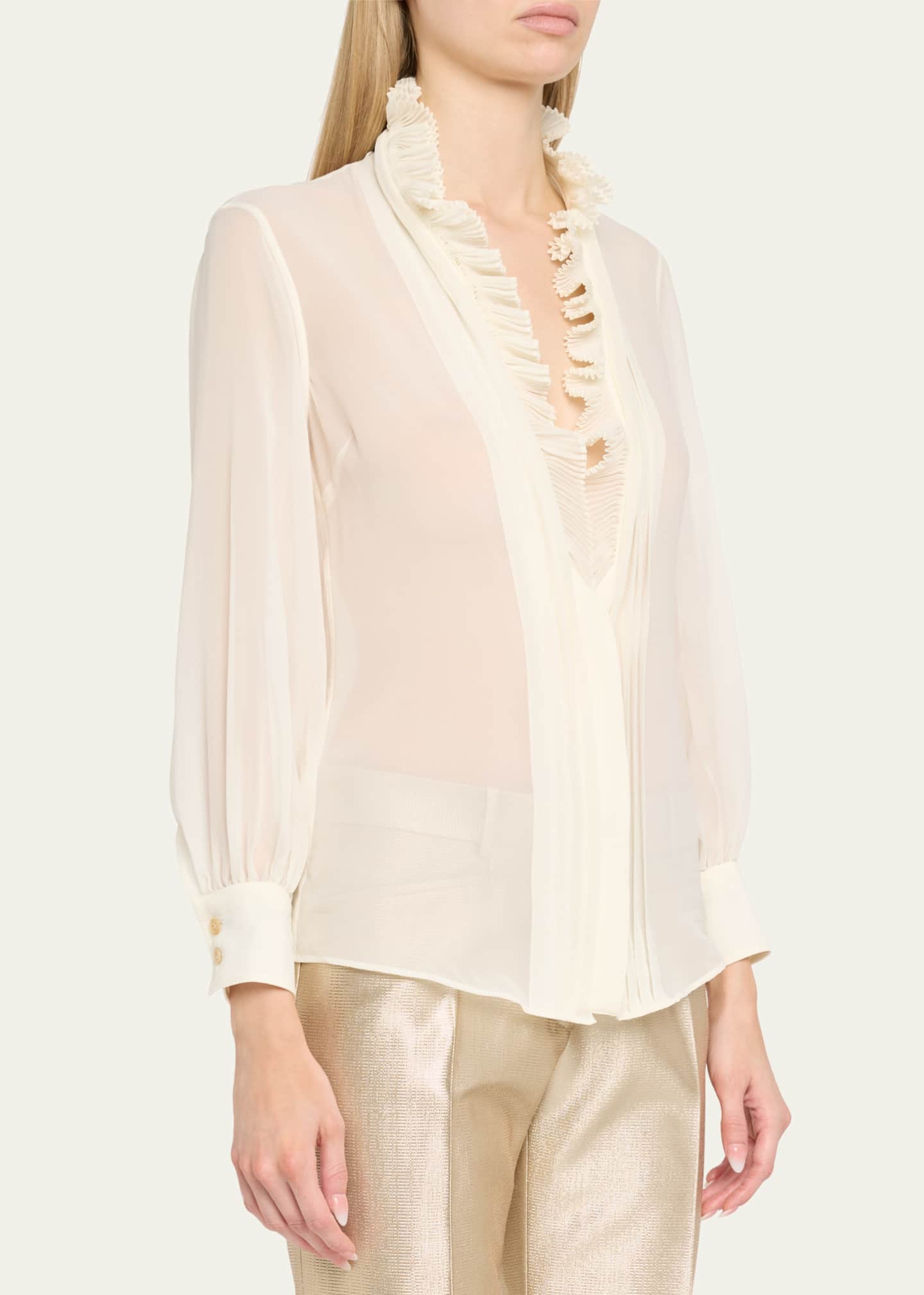 【関税＆送料込み】Tom Ford Twill Blouse Tom Ford Silk twill shirt TOM FORD