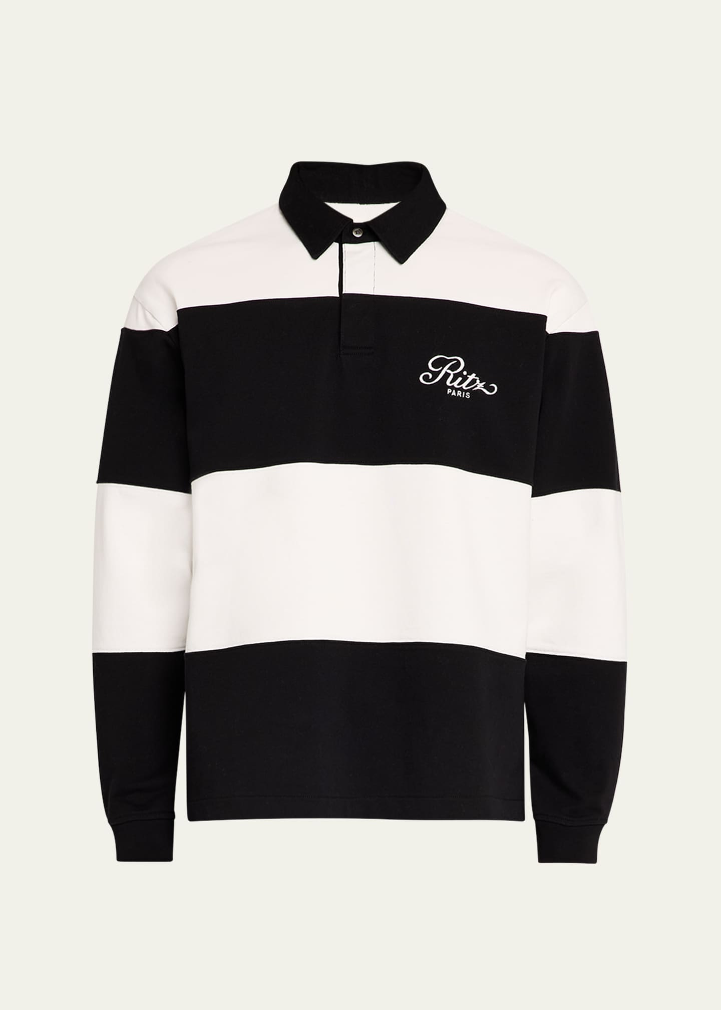 FRAME Ritz Paris Cotton Rugby Polo Shirt