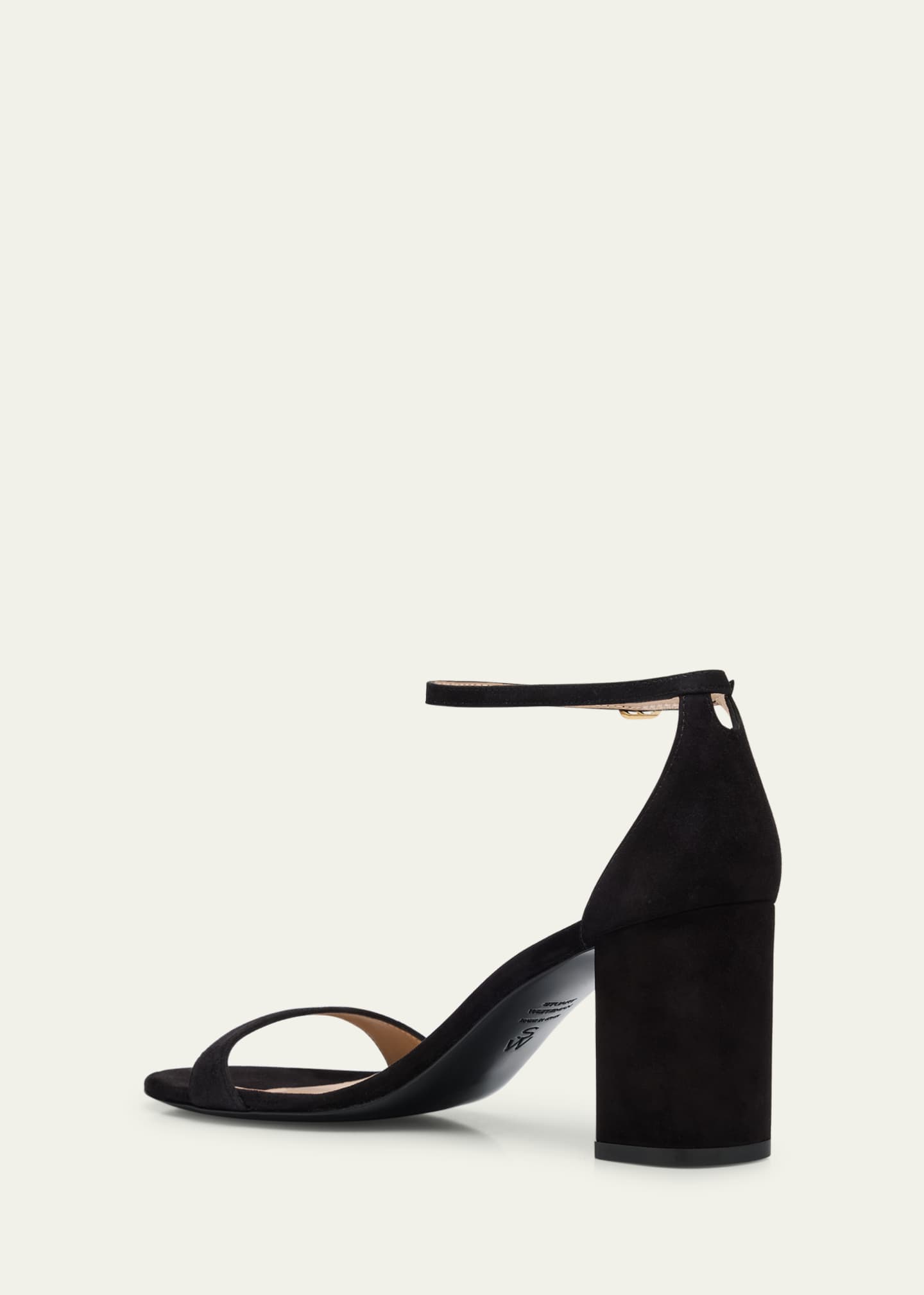 Stuart Weitzman Nudist Suede Ankle-Strap Sandals Image 4 of 6