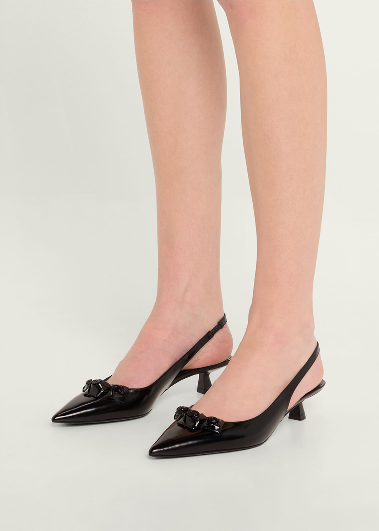 Stuart Weitzman Rosie Slingback Kitten Pumps Image 2 of 6