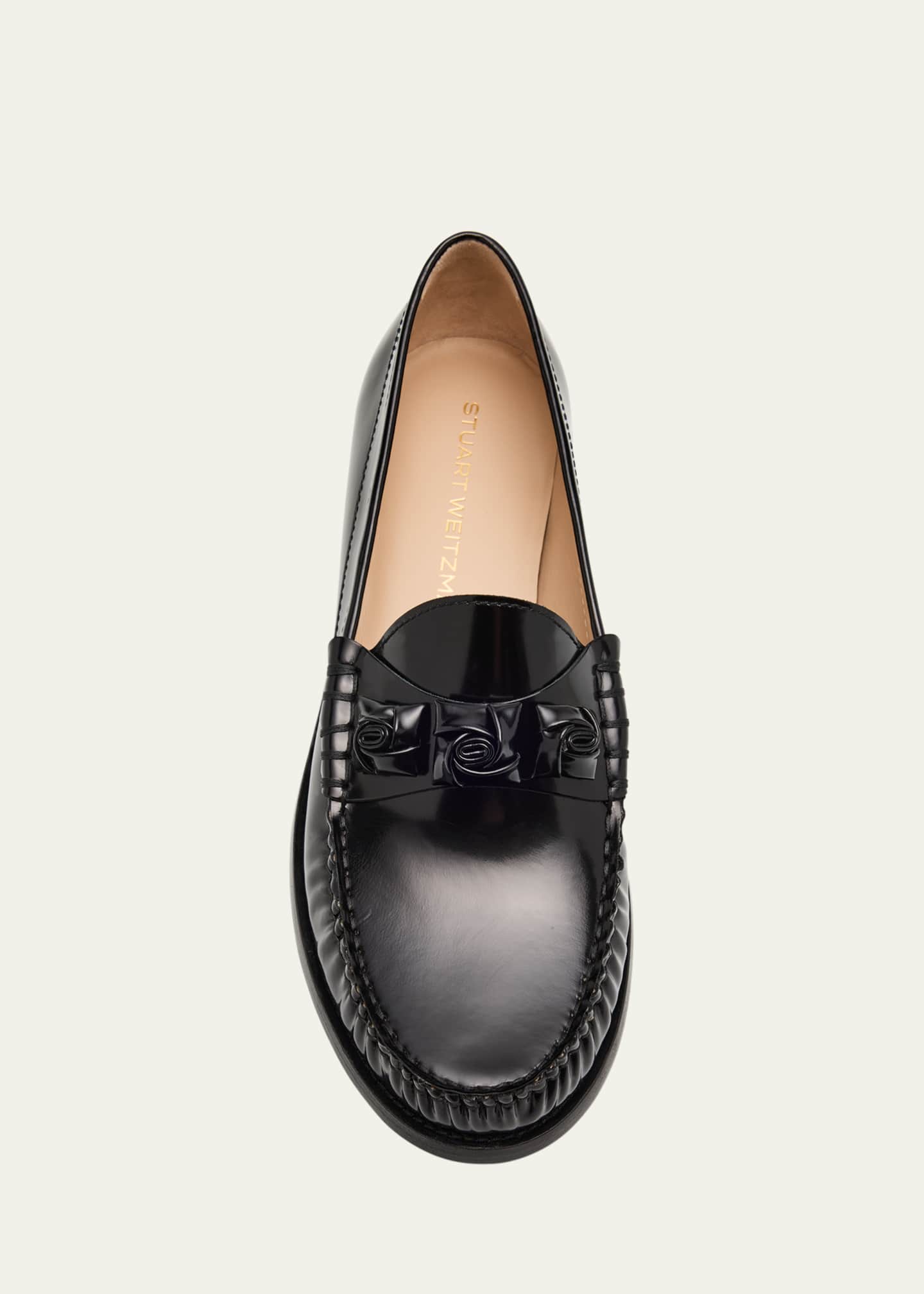 Stuart Weitzman Rosie Leather Slip-On Loafers Image 6 of 6