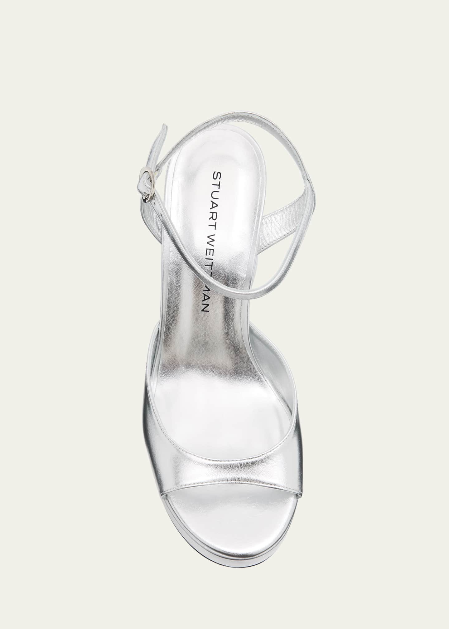 Stuart weitzman silver platform sandals store