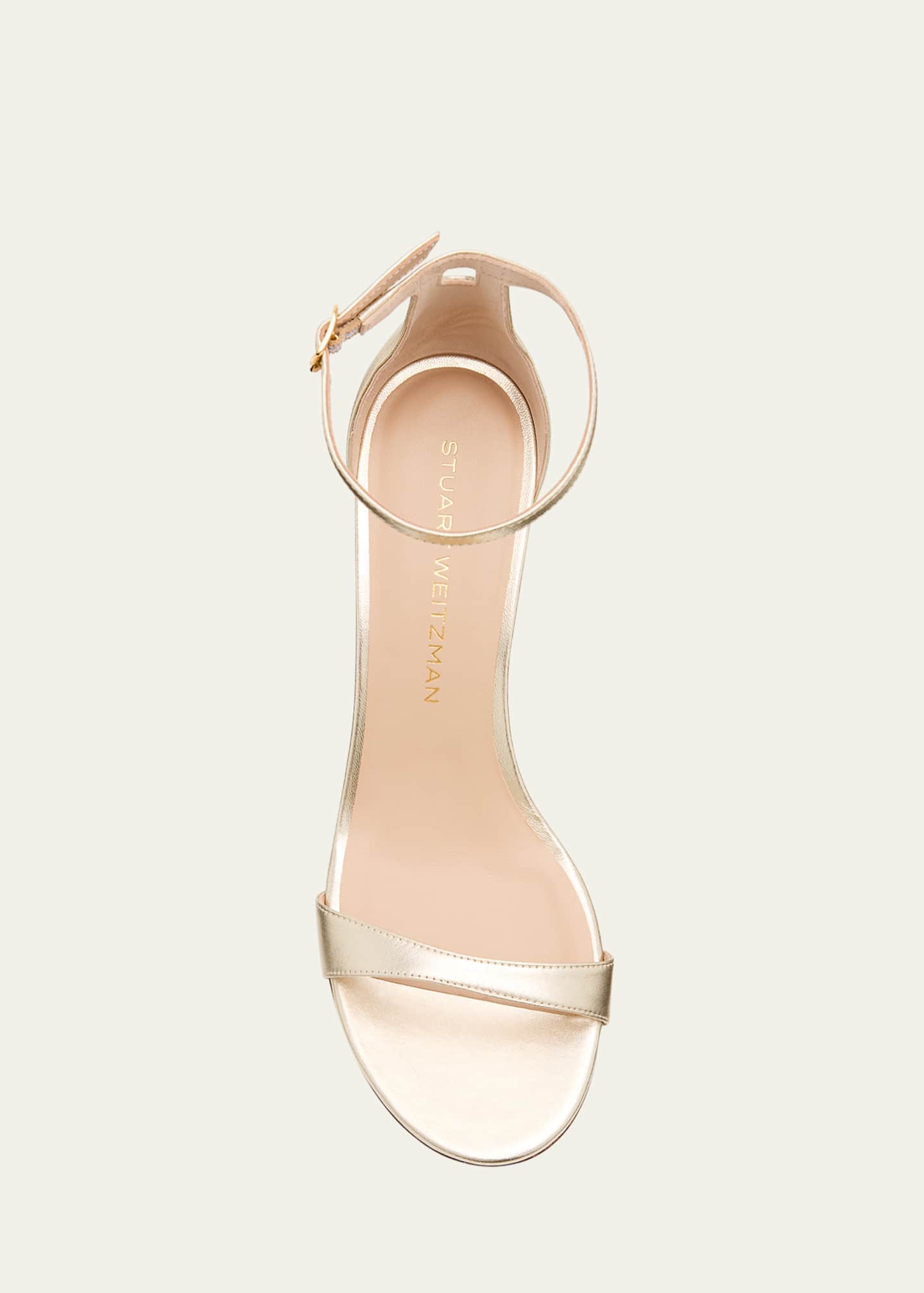 Stuart Weitzman Nudist II Leather Ankle-Strap Sandals Image 6 of 6