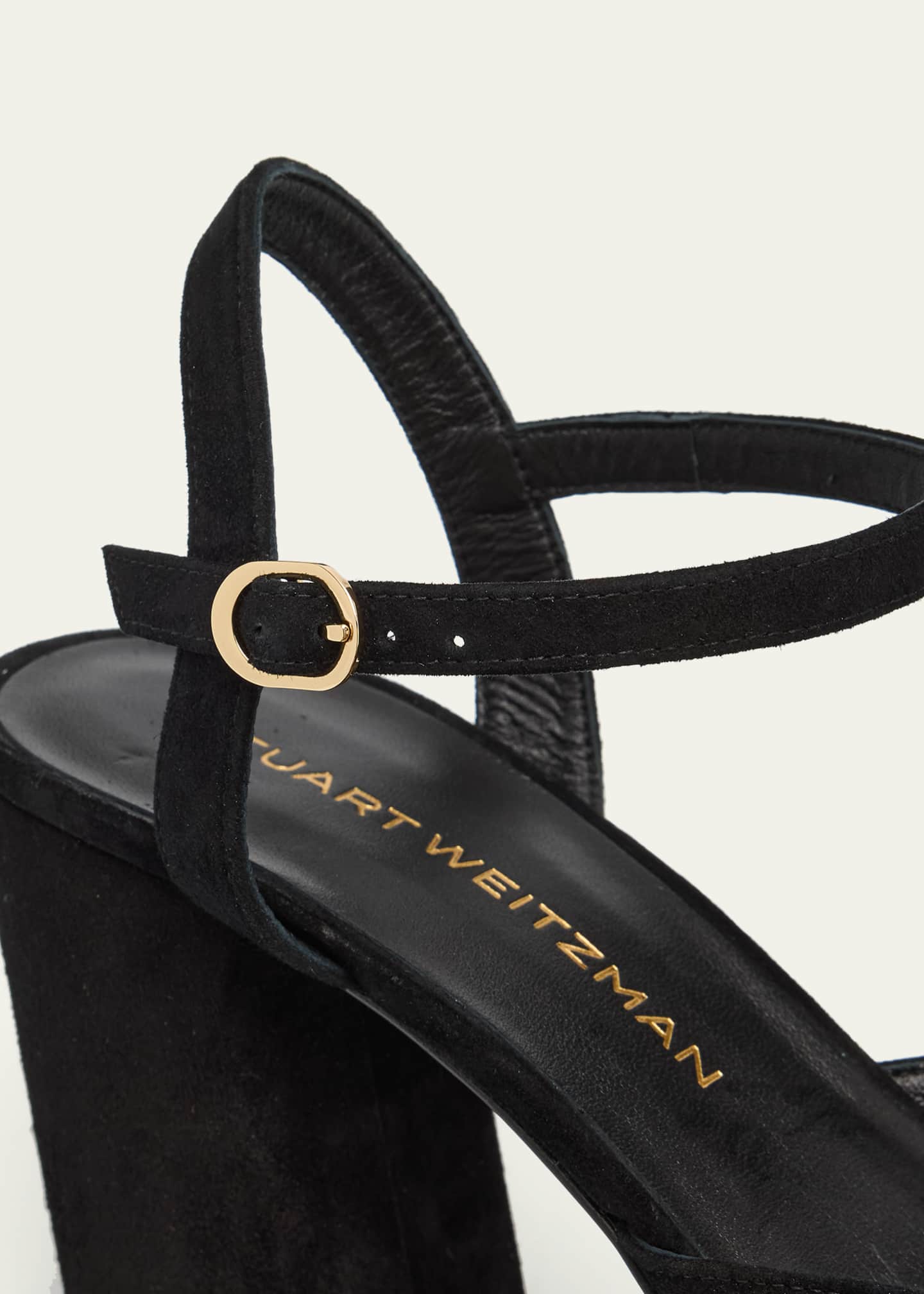 Stuart Weitzman Dayna II Suede Ankle-Strap Platform Sandals Image 5 of 6