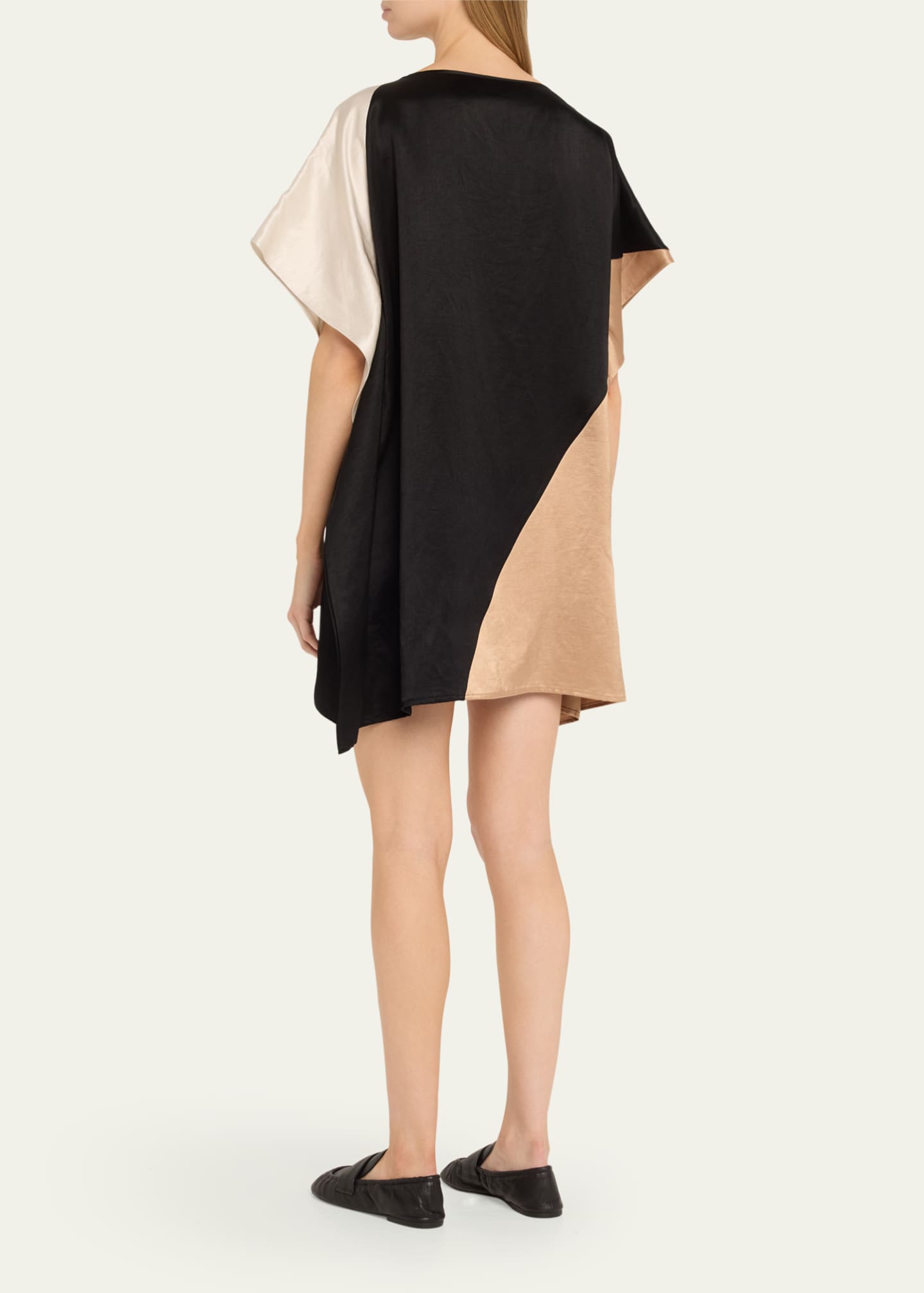 Zero + Maria Cornejo Dia Short Colorblock Linen Dress Image 3 of 5