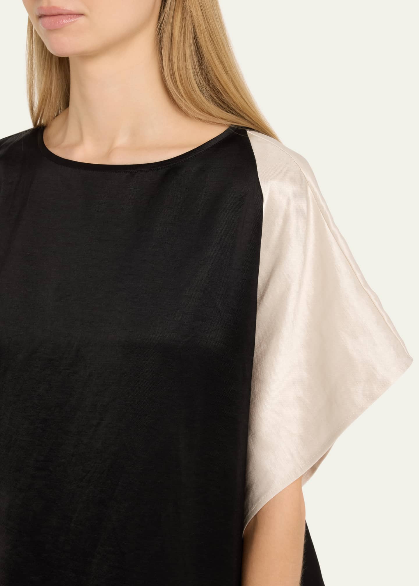 Zero + Maria Cornejo Dia Short Colorblock Linen Dress Image 5 of 5