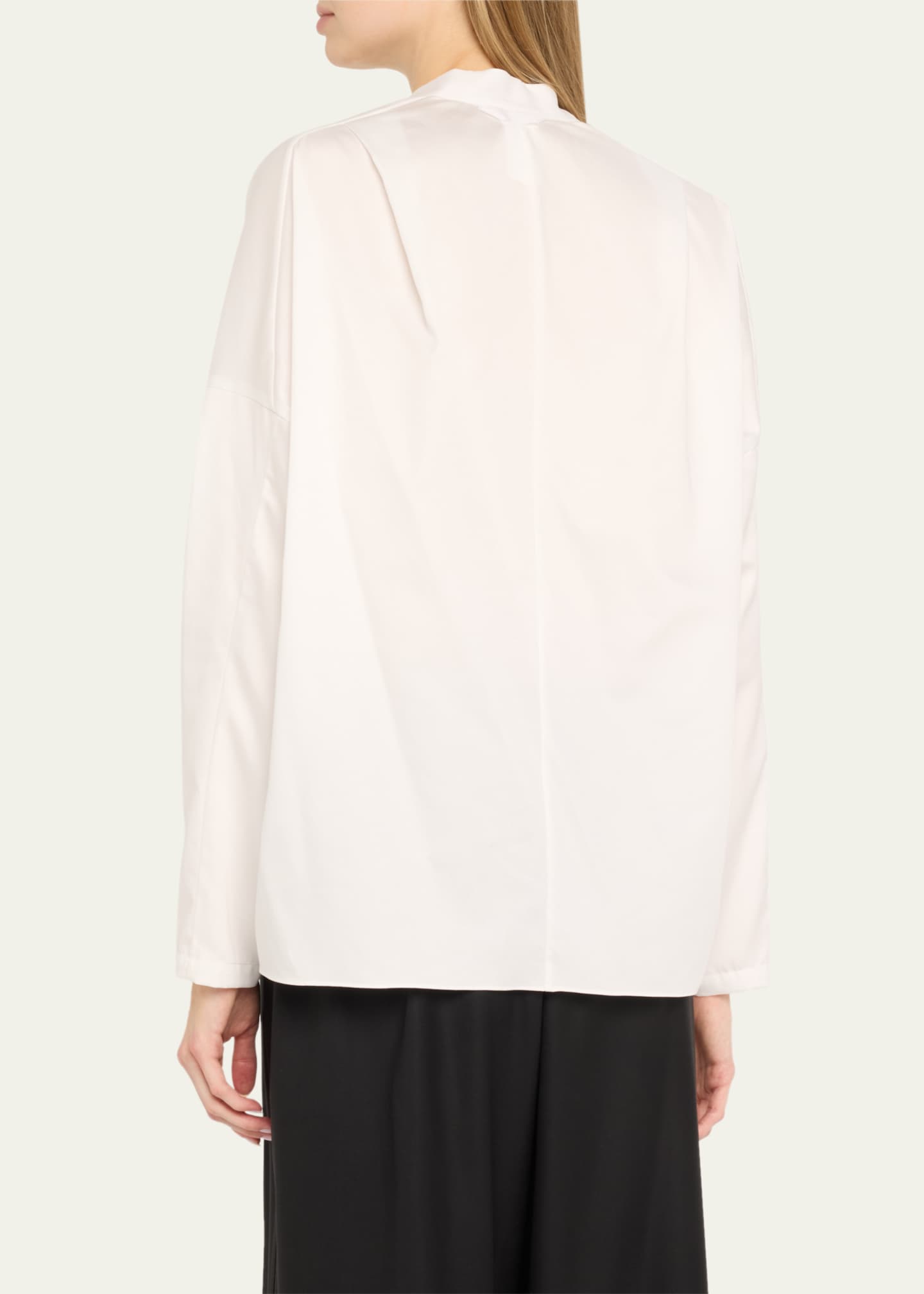 Zero + Maria Cornejo Fin Gaban Ruffle Long Sleeve Top Image 3 of 5
