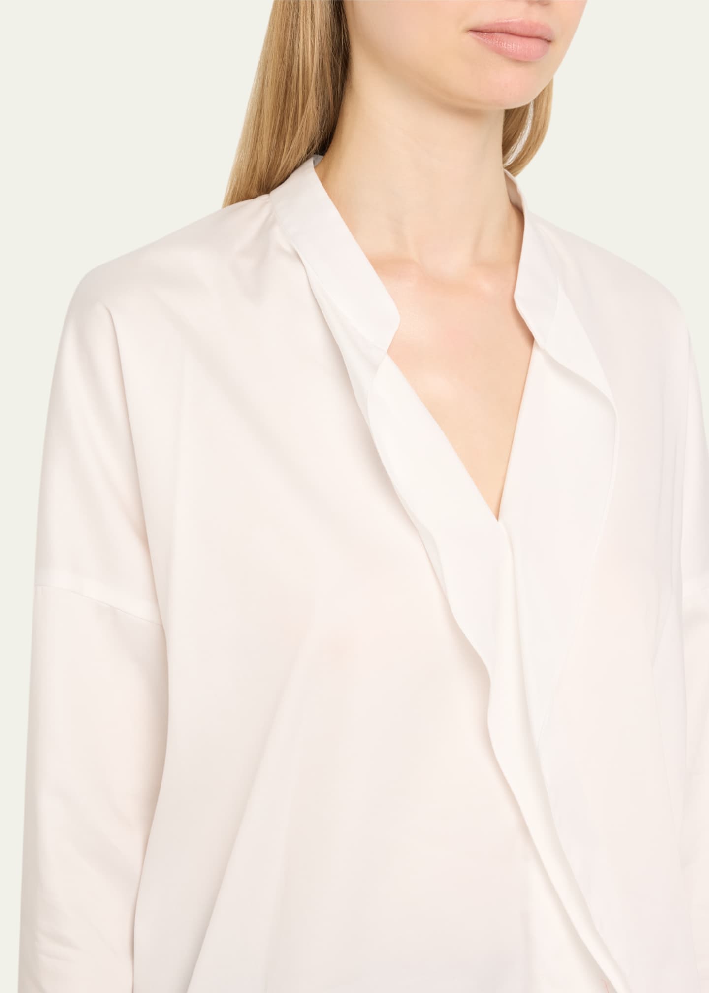 Zero + Maria Cornejo Fin Gaban Ruffle Long Sleeve Top Image 5 of 5