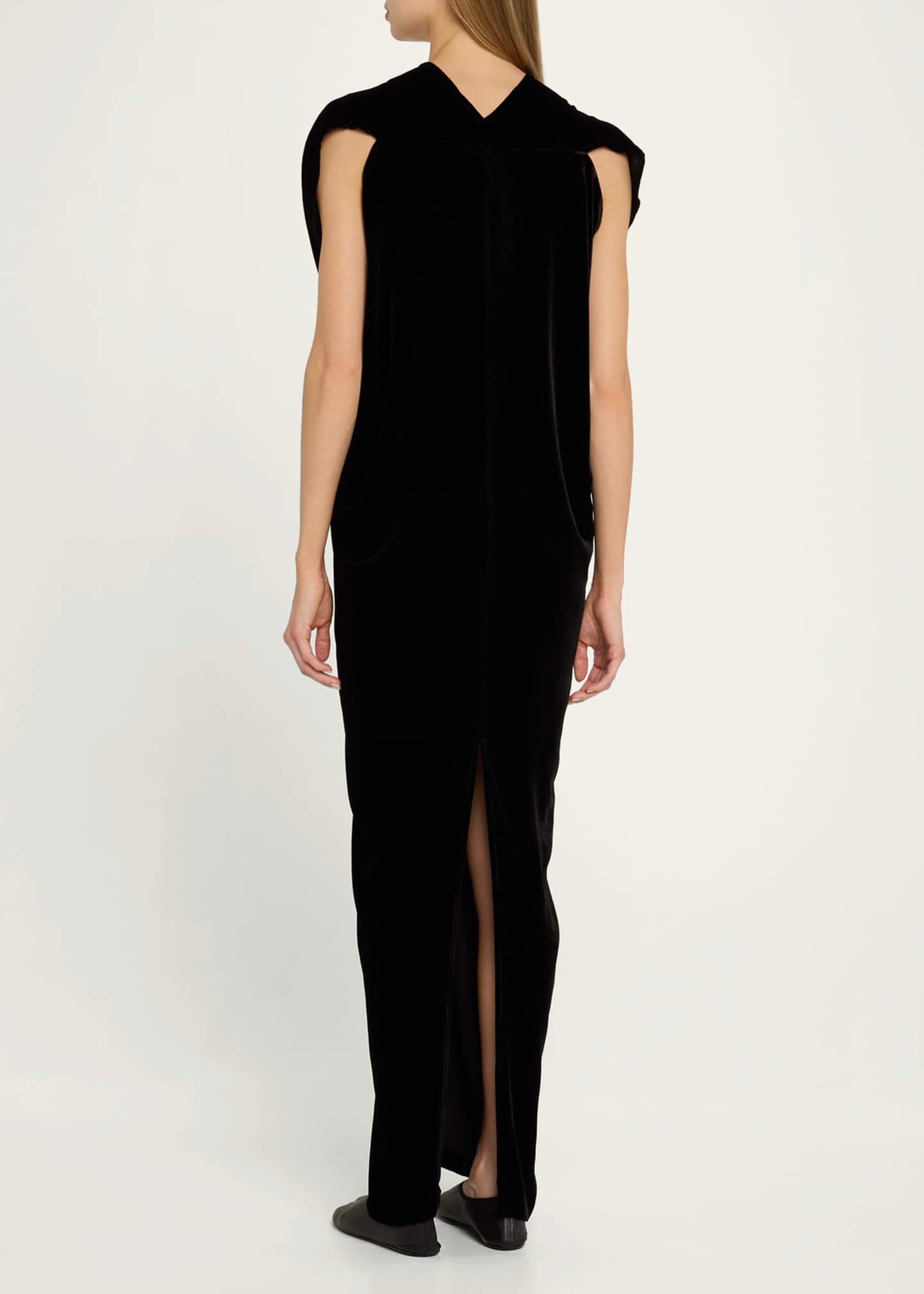 Zero + Maria Cornejo Issa Long Velvet Draped Dress Image 3 of 5