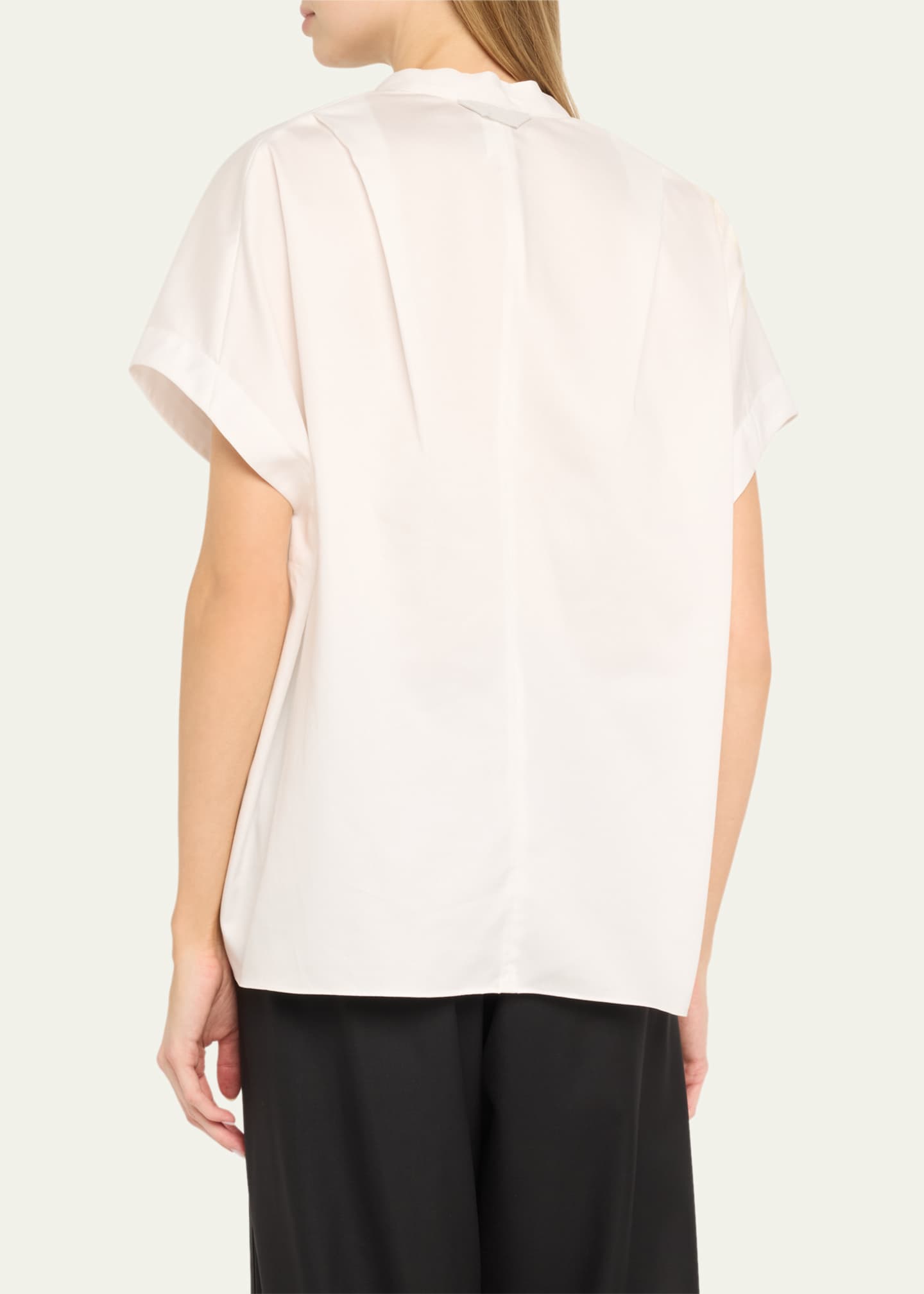 Zero + Maria Cornejo Fin Gaban Ruffle Short Sleeve Top Image 3 of 5