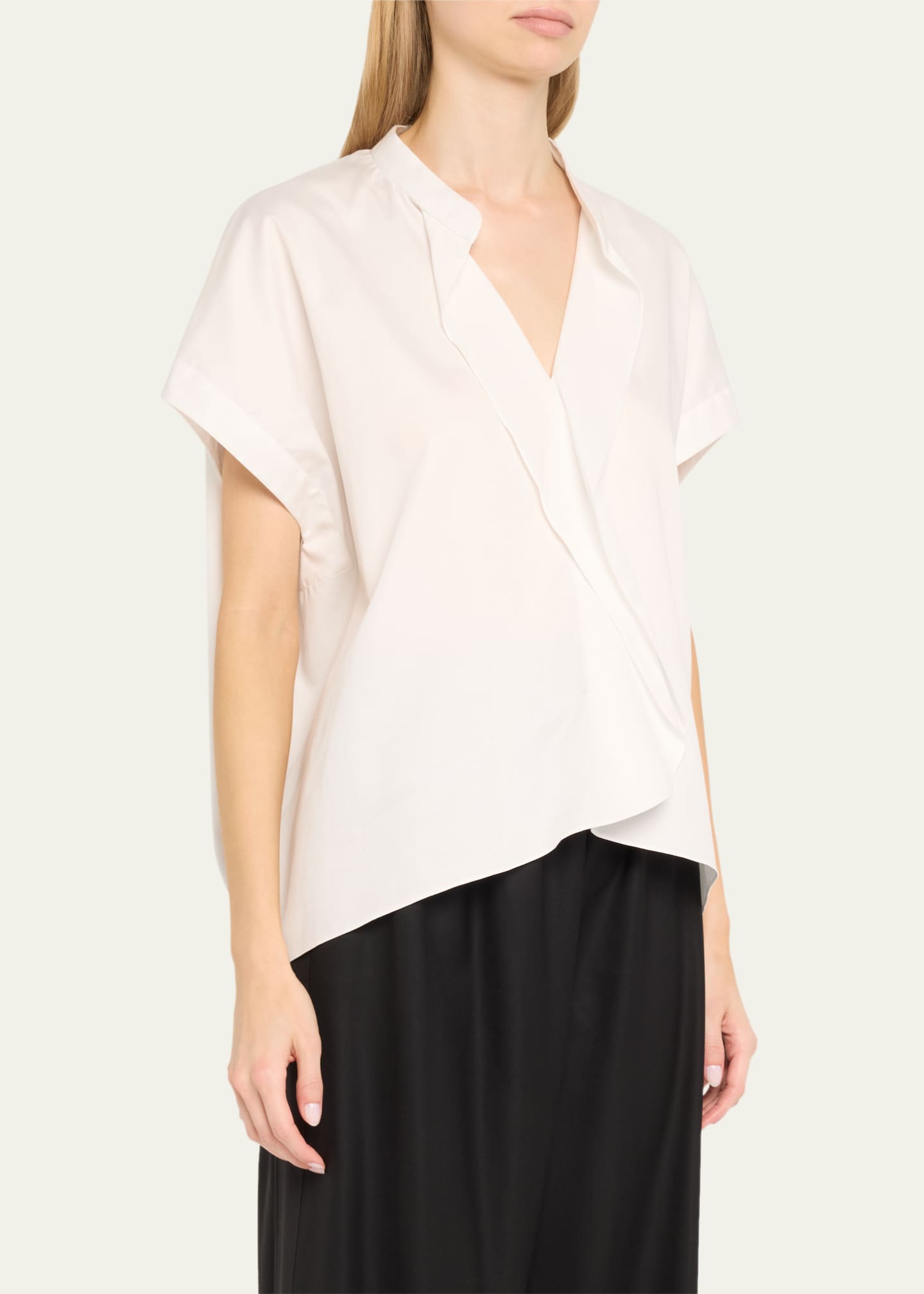 Zero + Maria Cornejo Fin Gaban Ruffle Short Sleeve Top Image 4 of 5