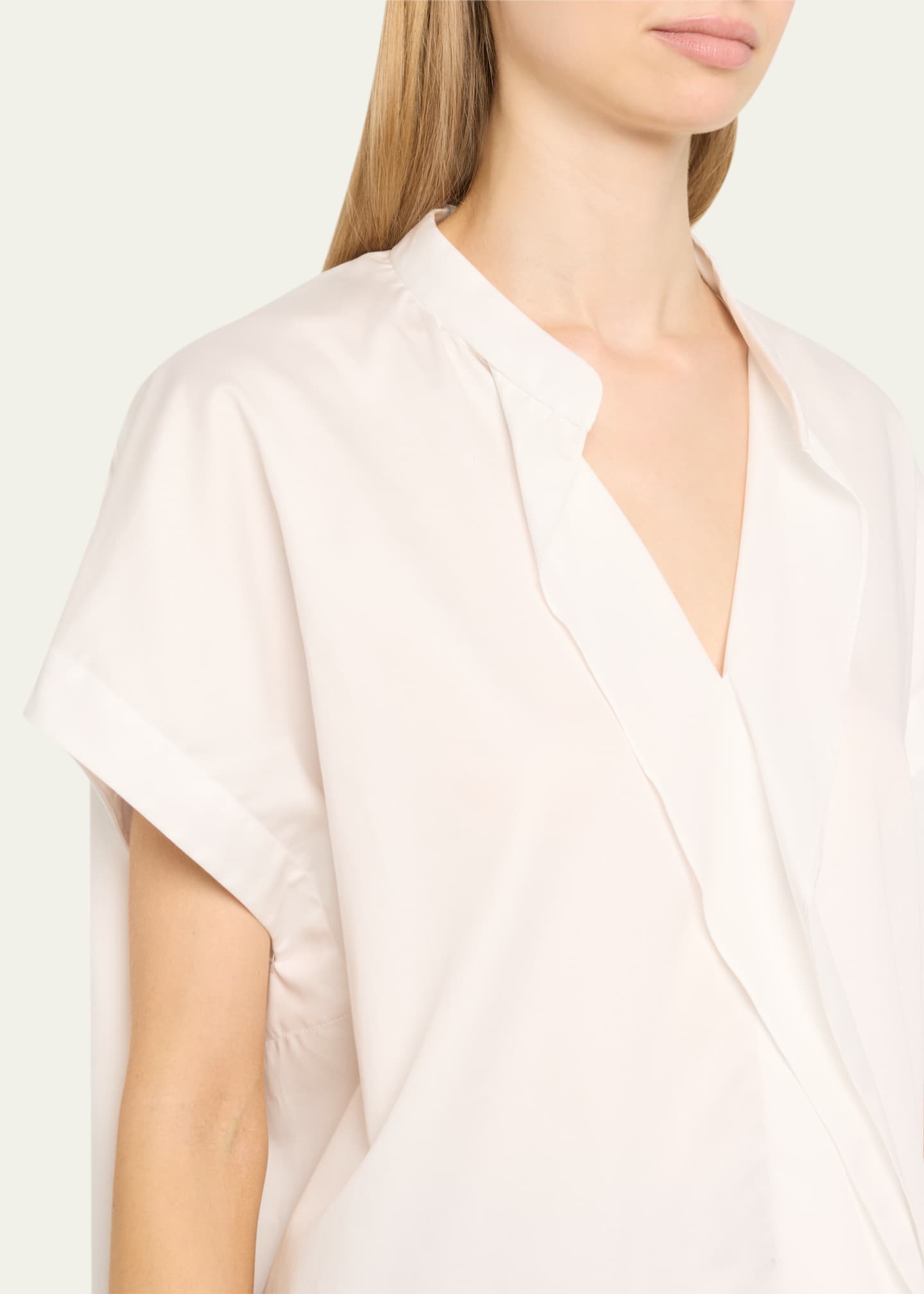 Zero + Maria Cornejo Fin Gaban Ruffle Short Sleeve Top Image 5 of 5