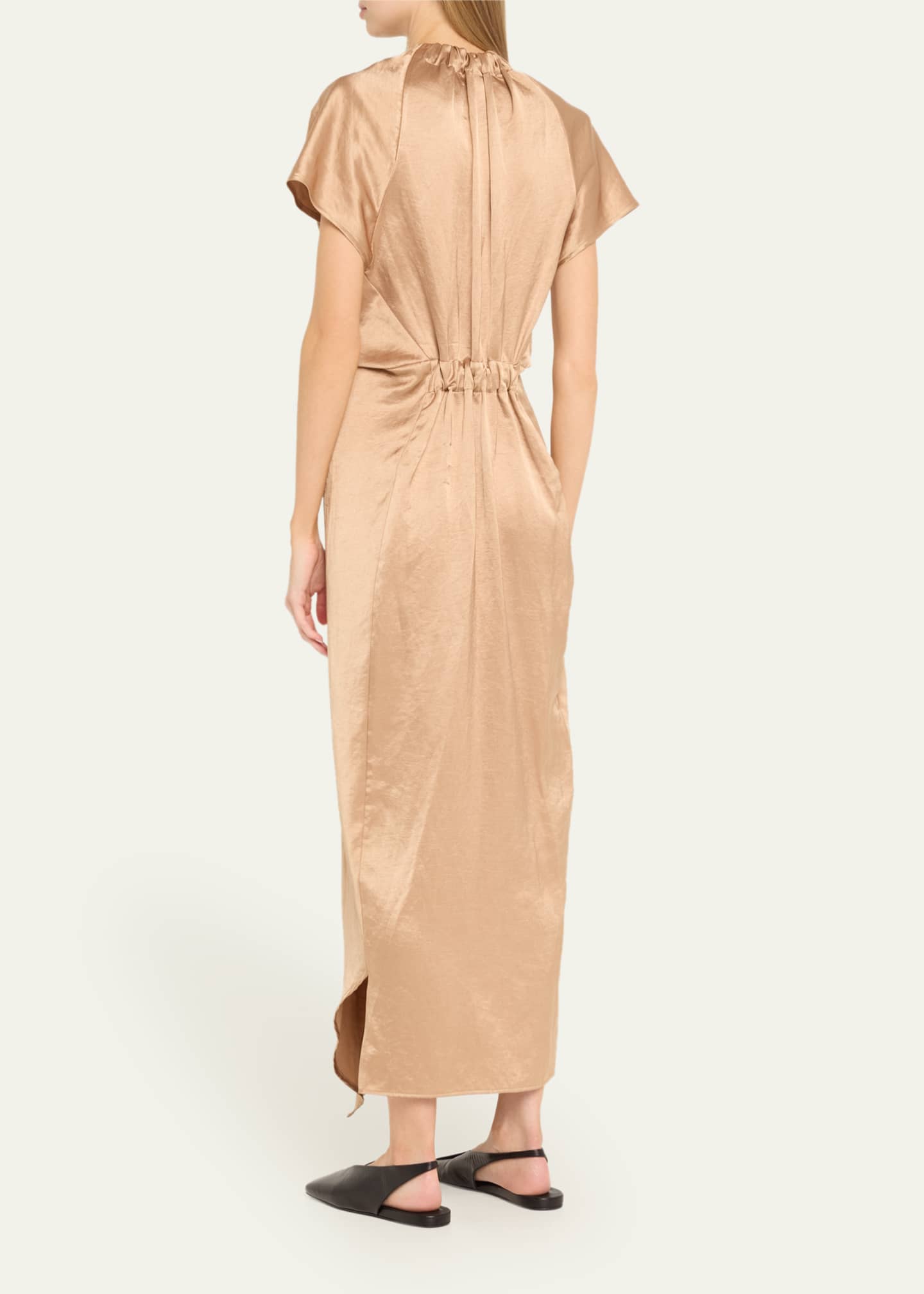 Zero + Maria Cornejo Long Ruched Stella Dress Image 3 of 5