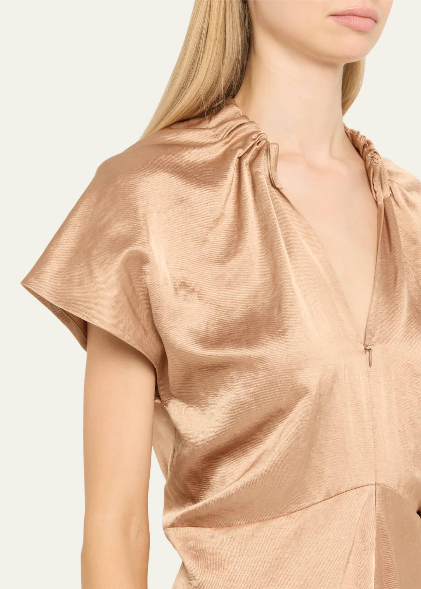 Zero + Maria Cornejo Long Ruched Stella Dress Image 5 of 5