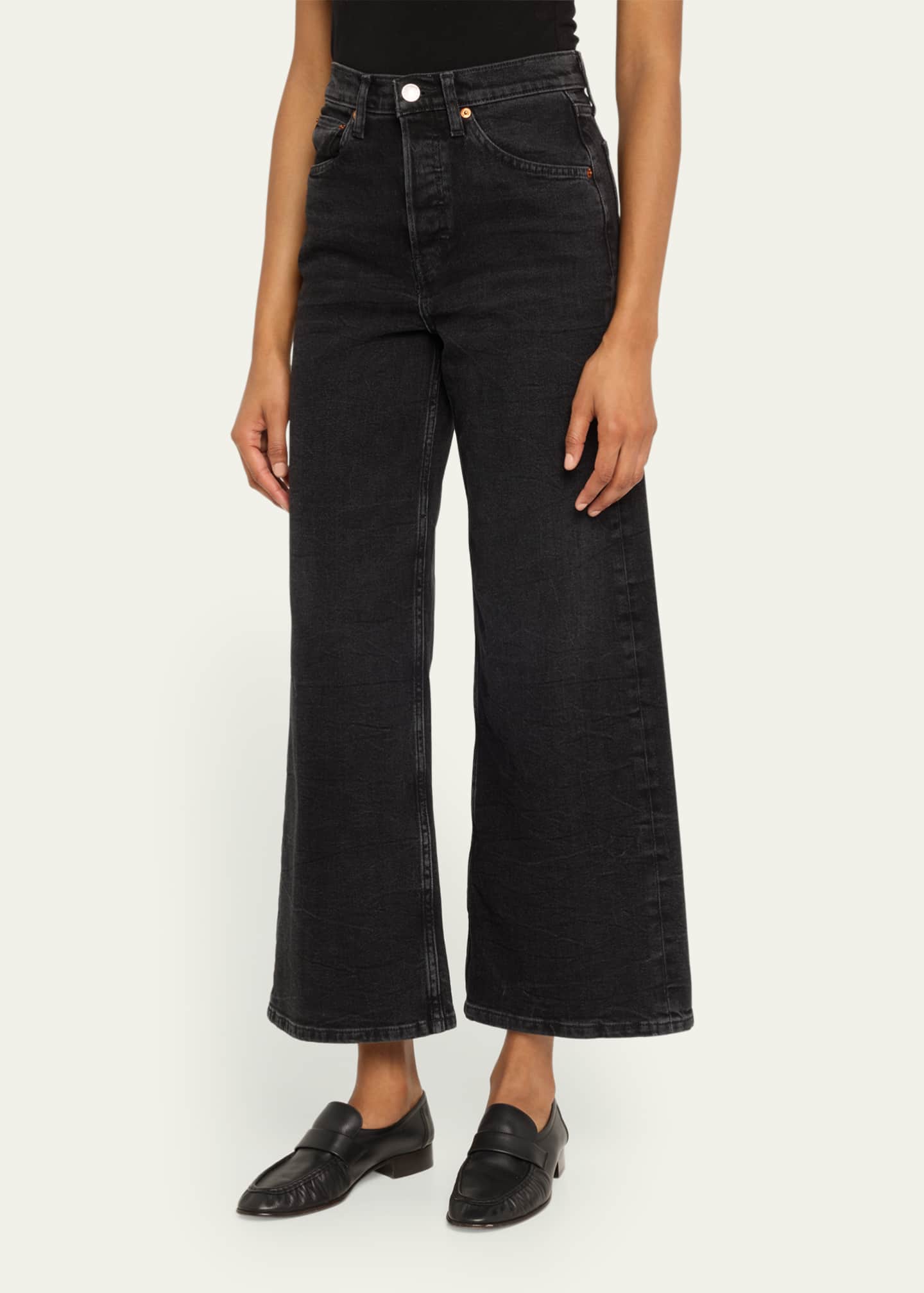 RE/DONE High-Rise Wide Crop Jeans Image 4 of 5