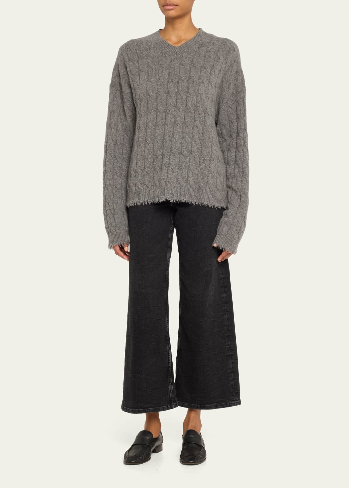 RE/DONE Cashmere V-Neck Sweater Image 2 of 5