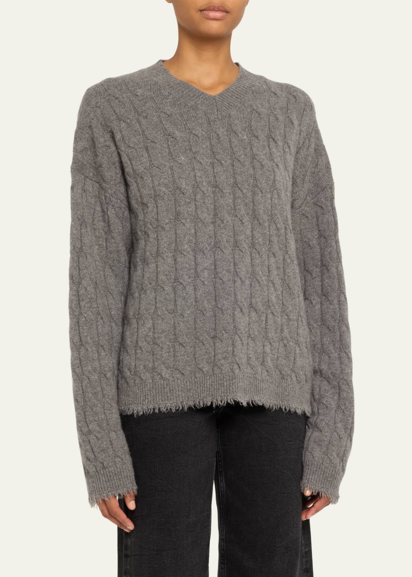 RE/DONE Cashmere V-Neck Sweater Image 4 of 5