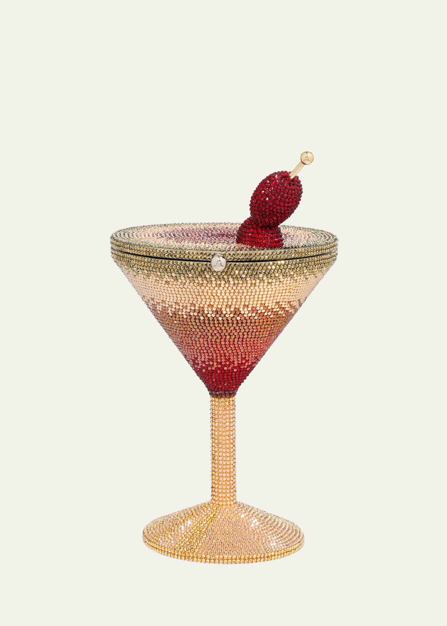 Judith Leiber Couture Martini Manhattan Crystal Minaudiere