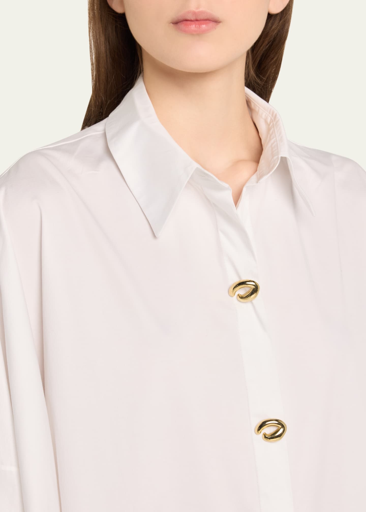 Long Sleeve Cotton Caftan - Thumbnail 5