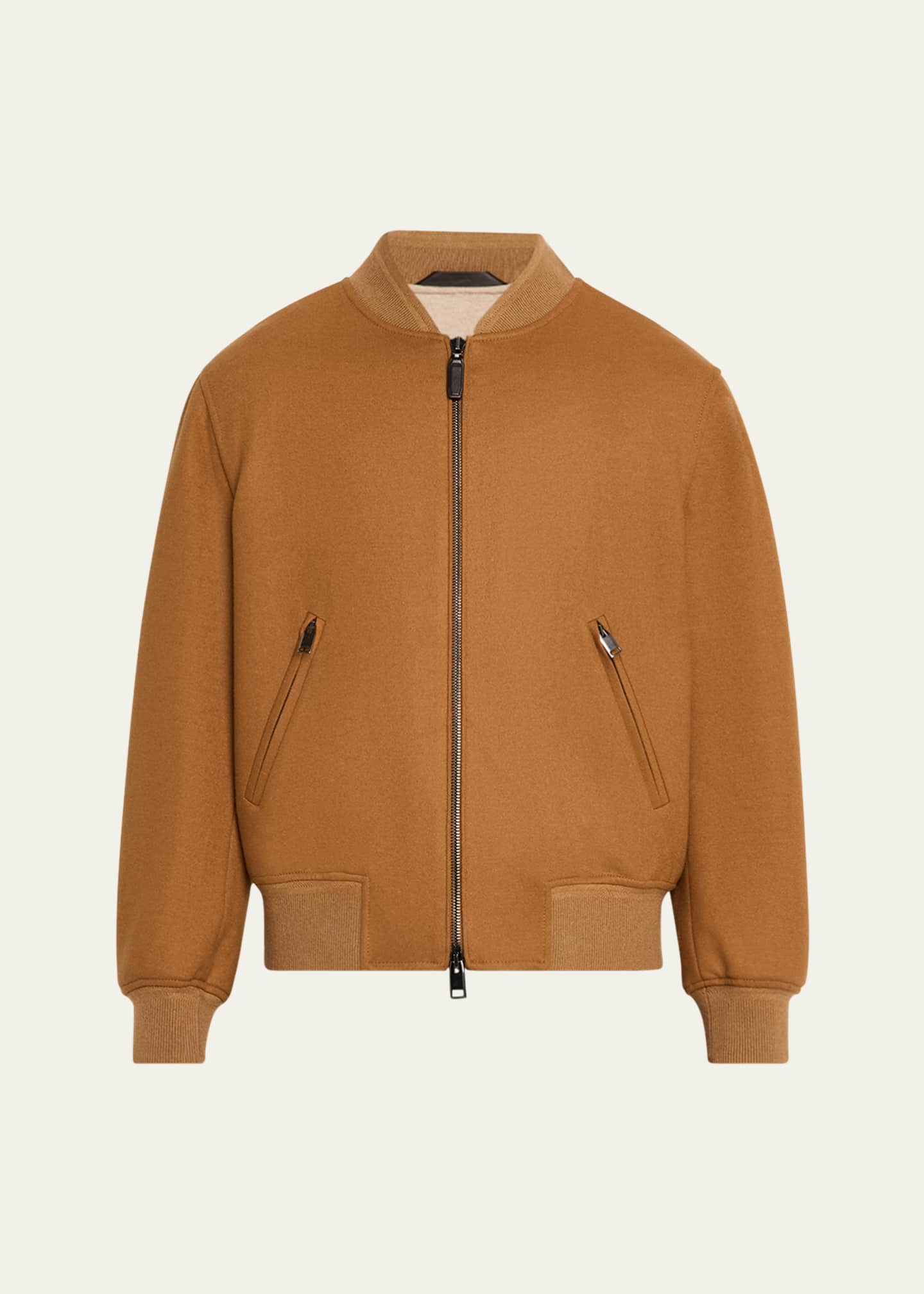 Brioni Men's Wool and Cashmere Bomber Jacket Image 1 of 5