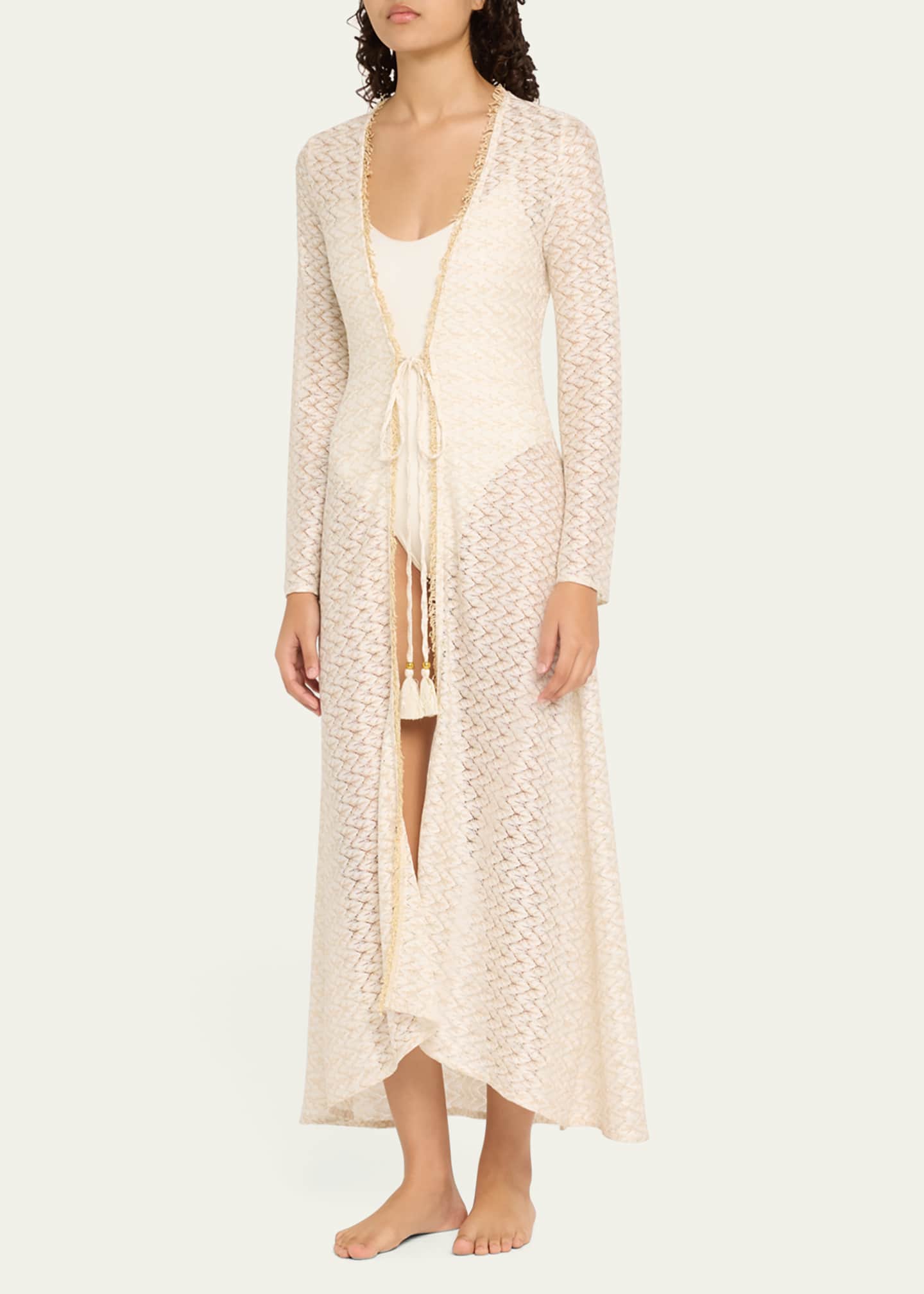 Ramy Brook Fatima Metallic Knit Coverup Image 4 of 5