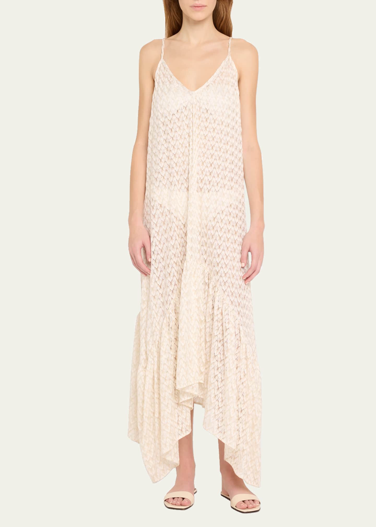Ramy Brook Anya Metallic Zig-Zag Maxi Dress Image 2 of 5