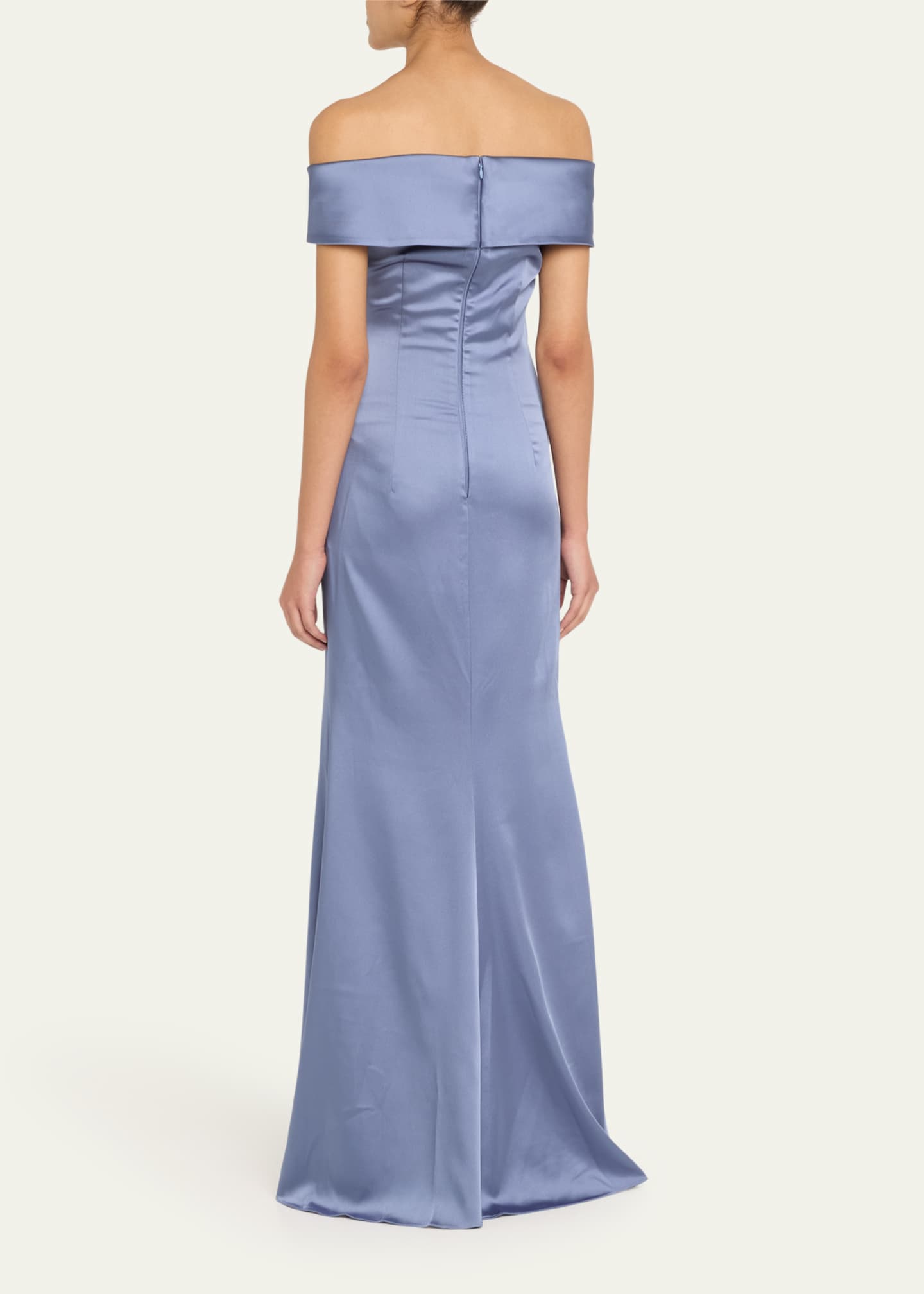Rickie Freeman for Teri Jon Ruched Off-Shoulder Stretch Gown Image 3 of 5