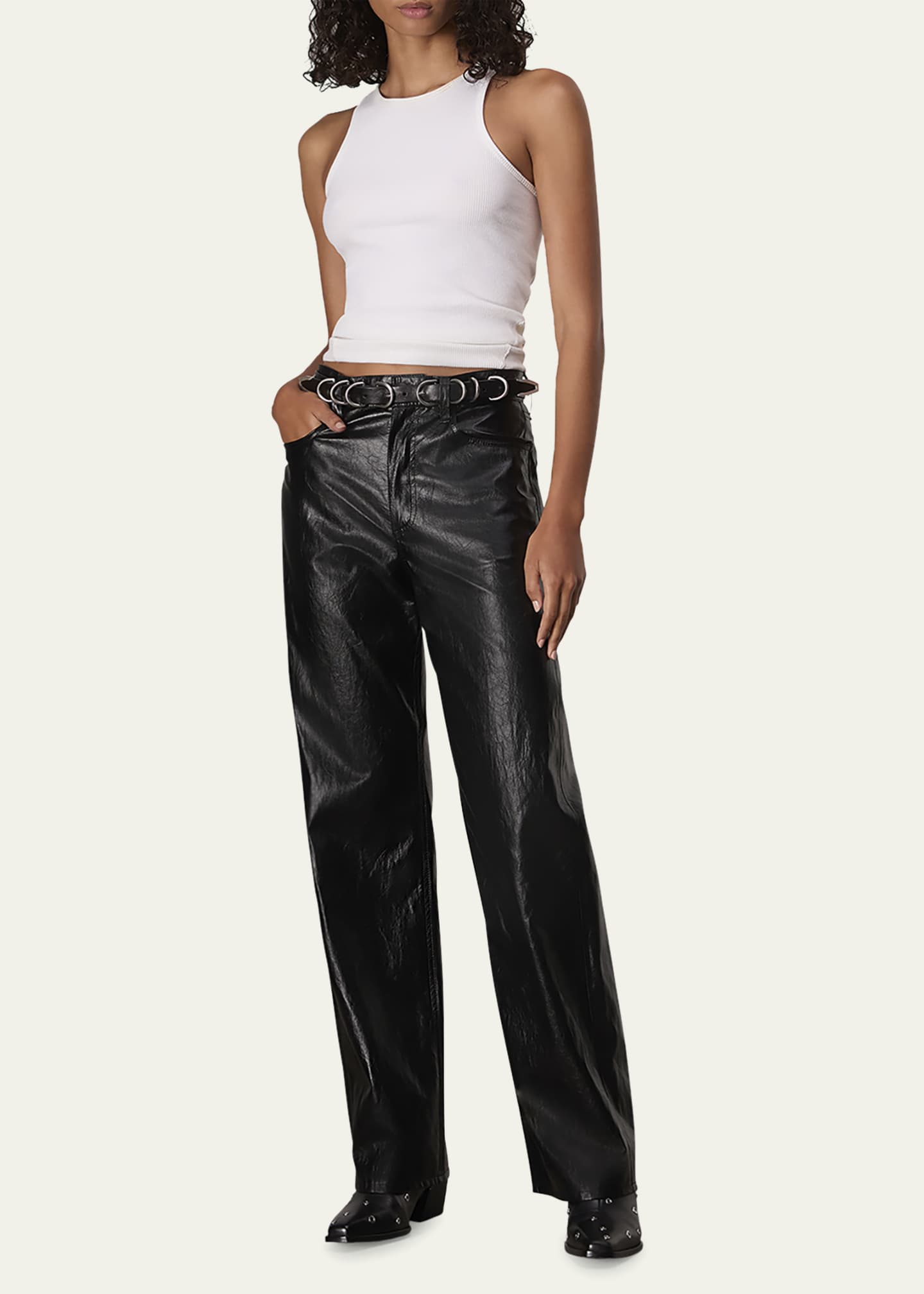 Rag & Bone Shea Straight Faux Leather Pants Image 2 of 5